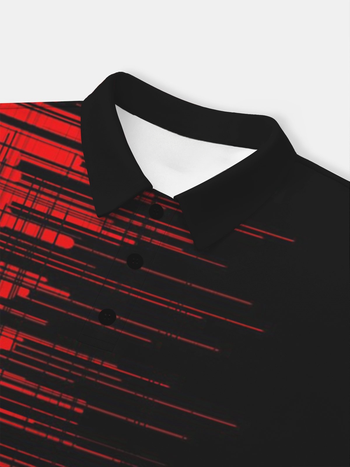 Moisture Wicking Golf Polo 3D Gradient Abstract Stripes Polo