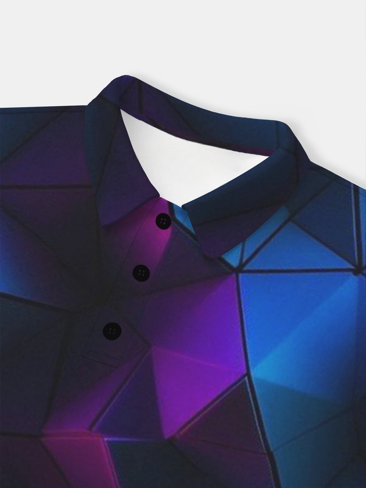 Moisture Wicking Golf Polo 3D Gradient Color Abstract Geometric Polo