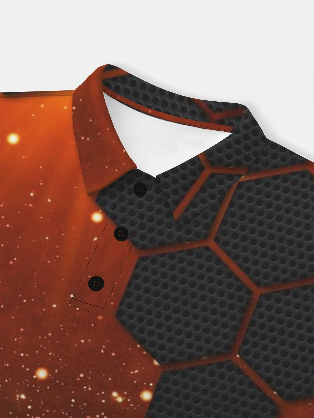 Moisture Wicking Long Sleeve Golf Polo 3D Abstract Gradient Geometric