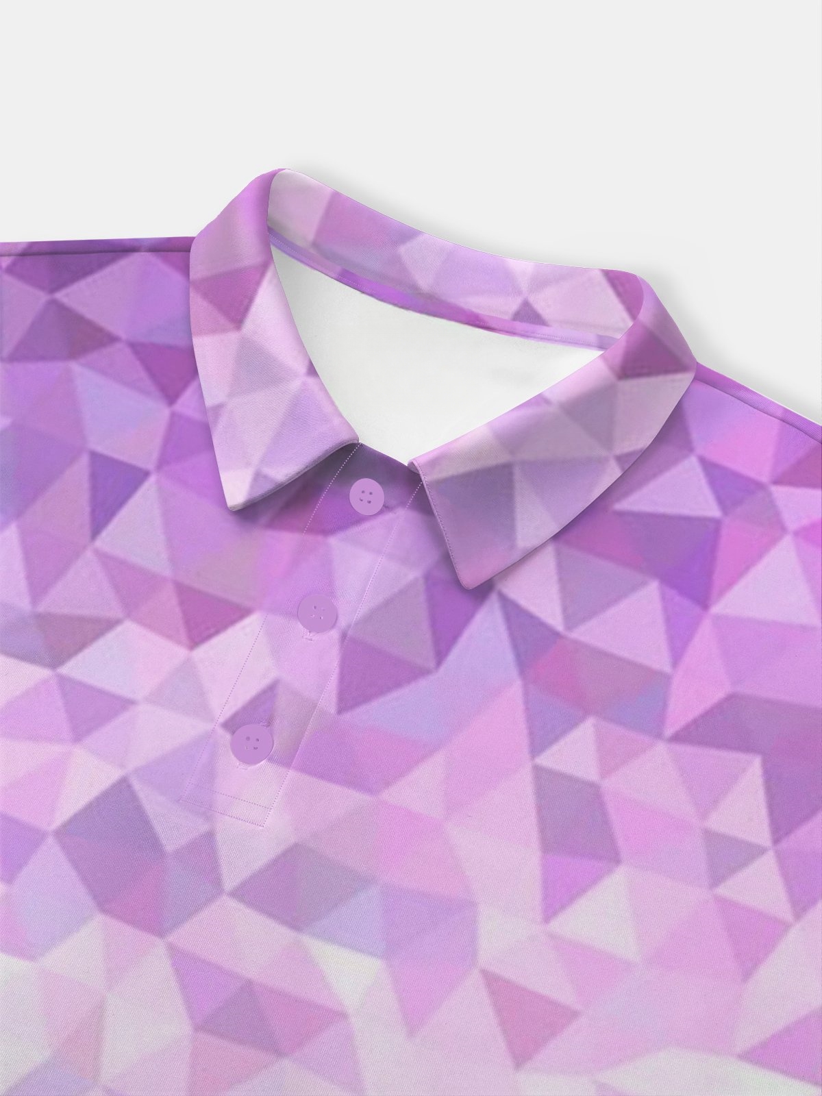 Moisture Wicking Golf Polo 3D Gradient Color Abstract Geometry