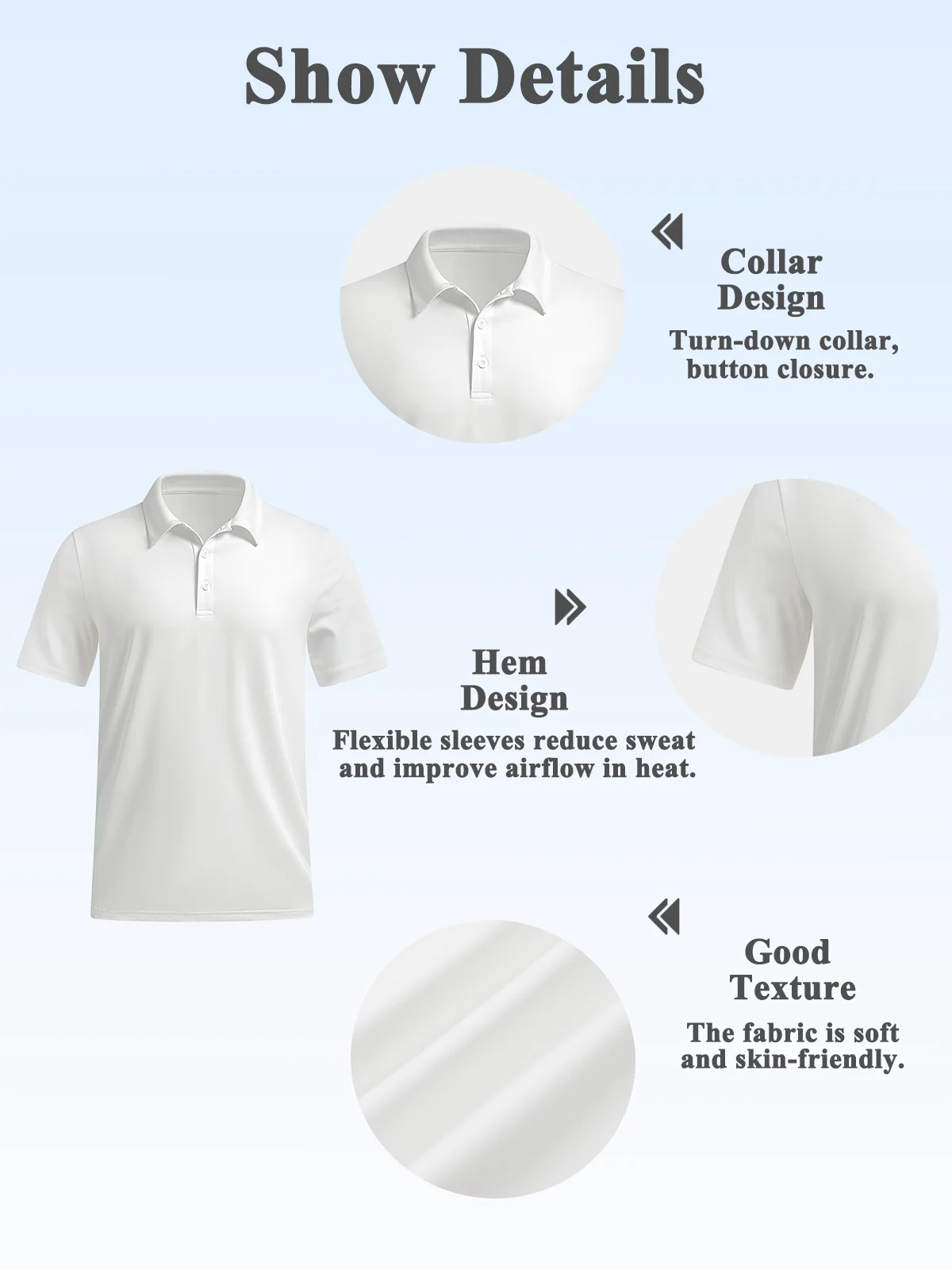 Moisture wicking Golf Polo Gradient Color