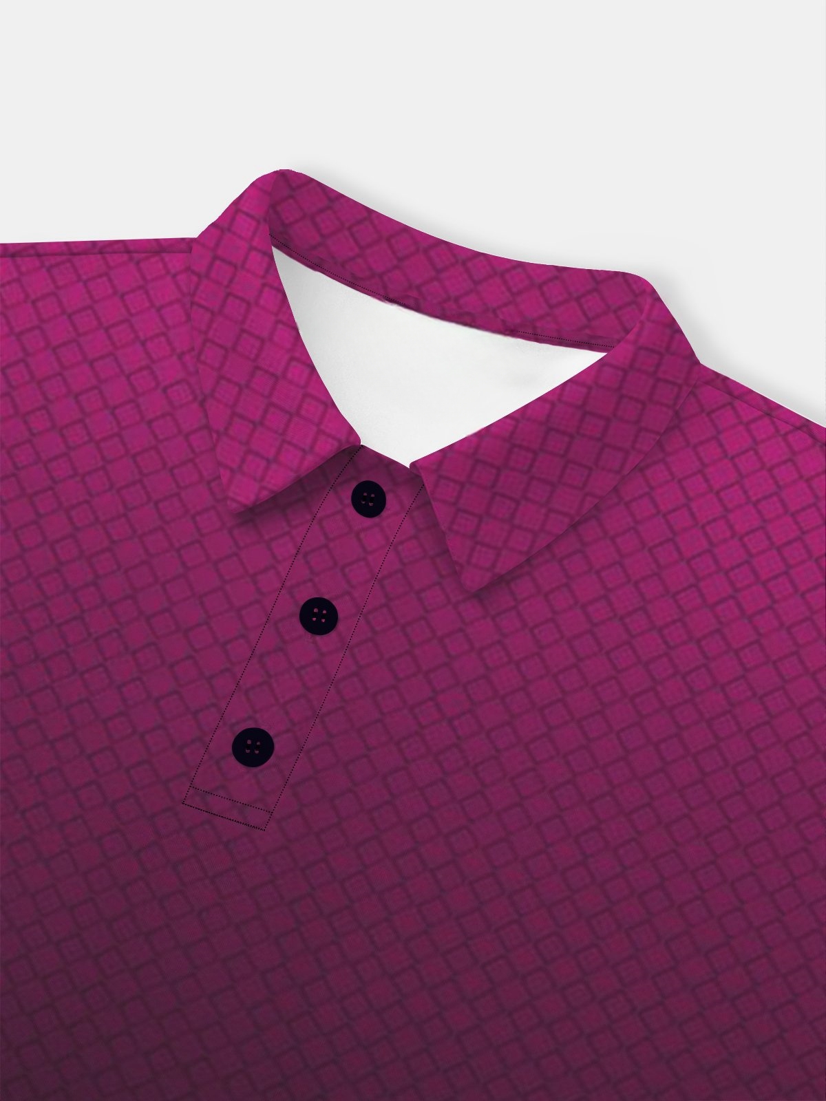 Moisture-wicking Golf Polo 3D Gradient Color Geometric Polo