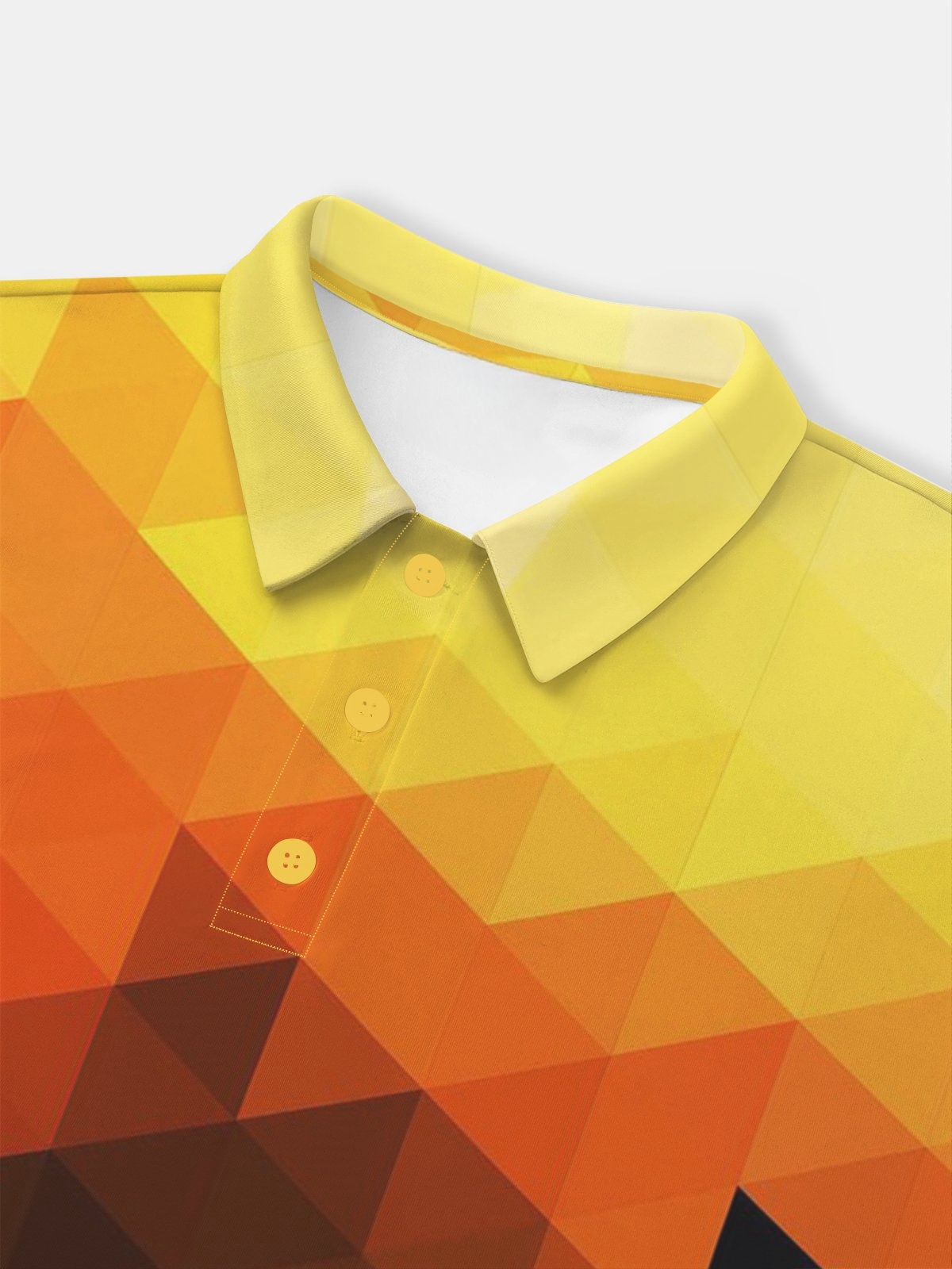 Moisture Wicking Long Sleeve Golf Polo 3D Abstract Gradient Geometric