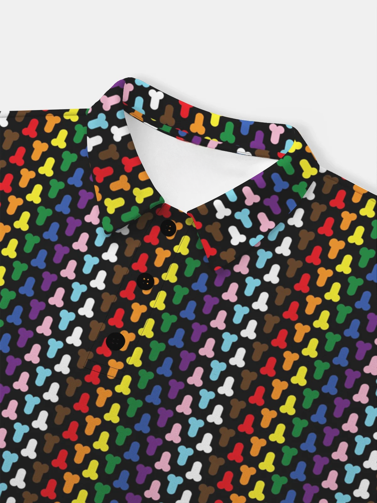 Moisture Wicking Golf Polo Simple Line Drawing