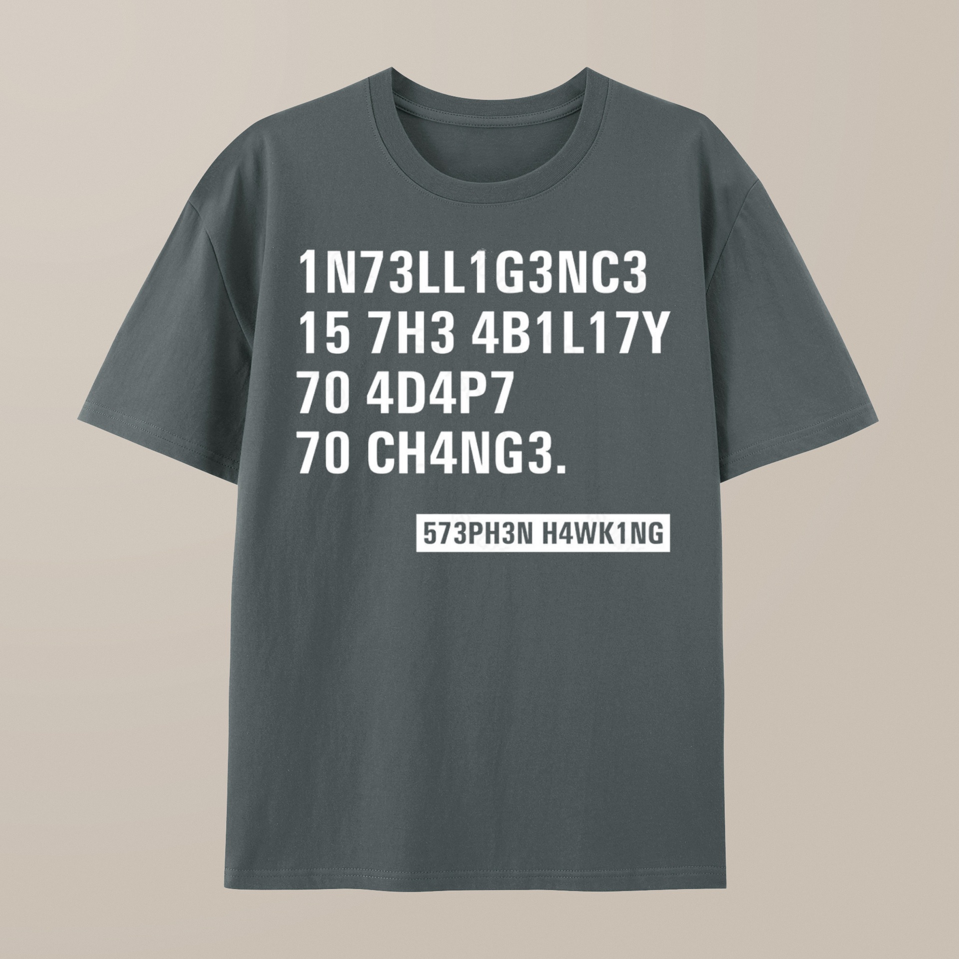 （100% Cotton）Intelligence - Stephen Hawking Science Nerd T-Shirt