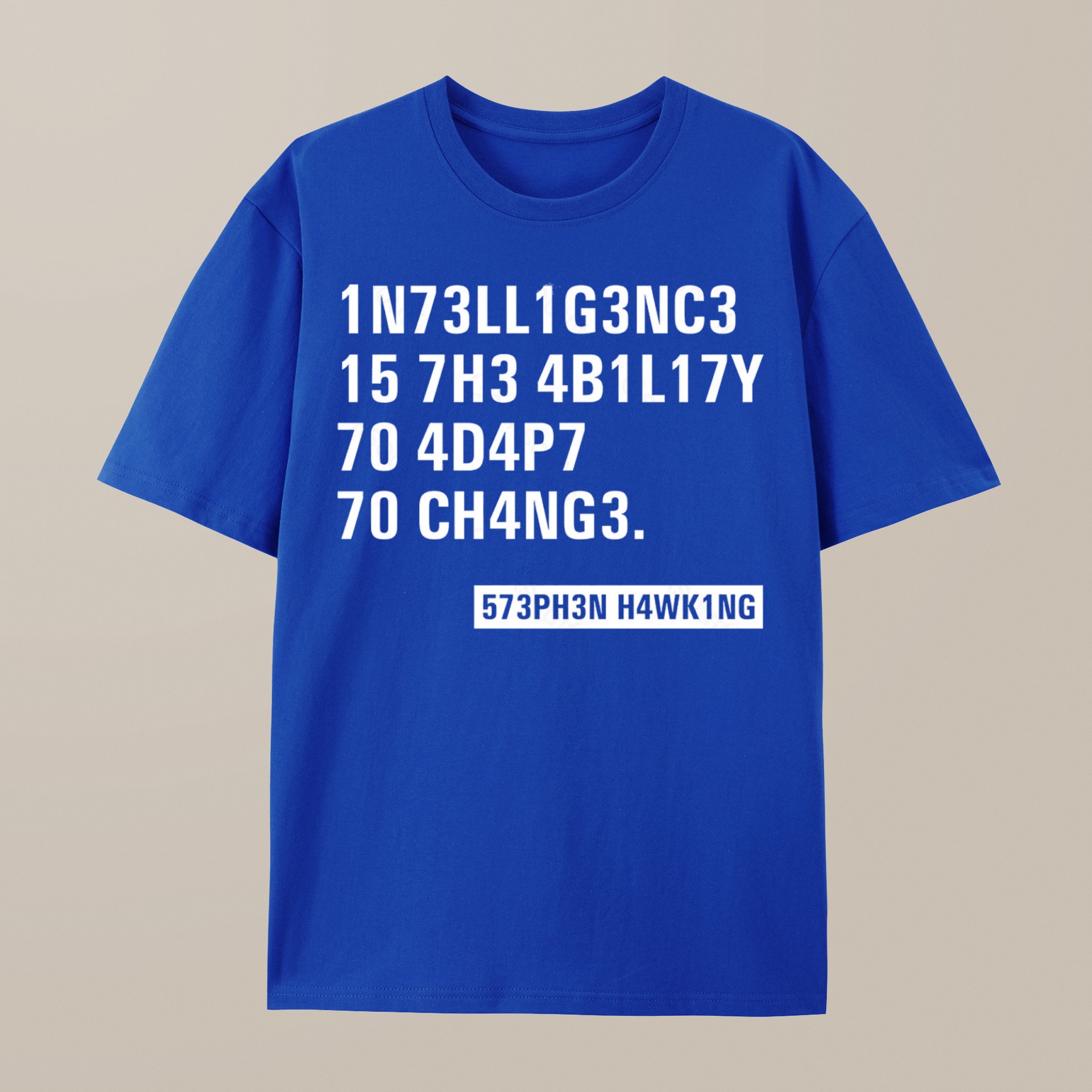 （100% Cotton）Intelligence - Stephen Hawking Science Nerd T-Shirt
