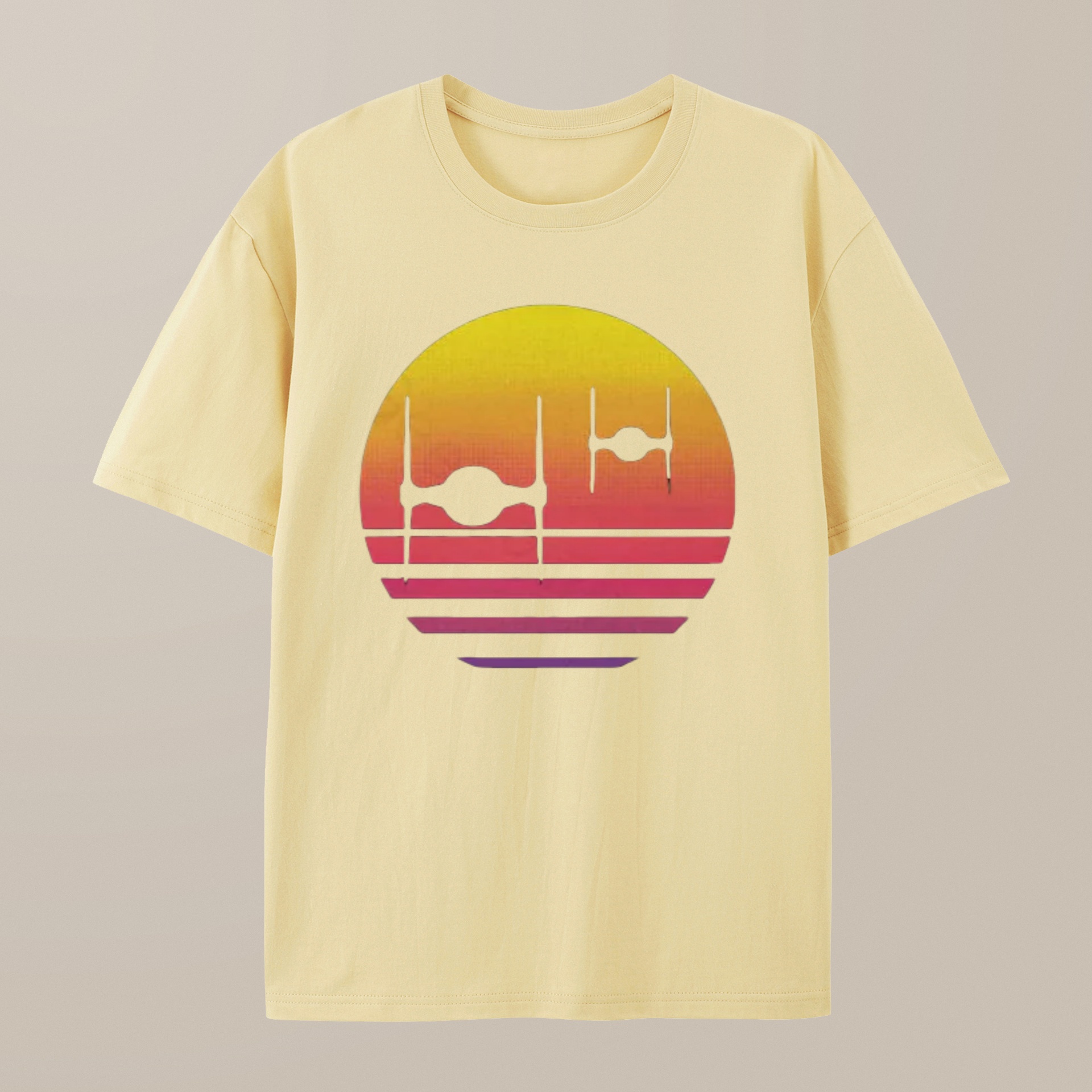 （100% Cotton）Tie Fighter Sunset Geek Squad T-Shirt
