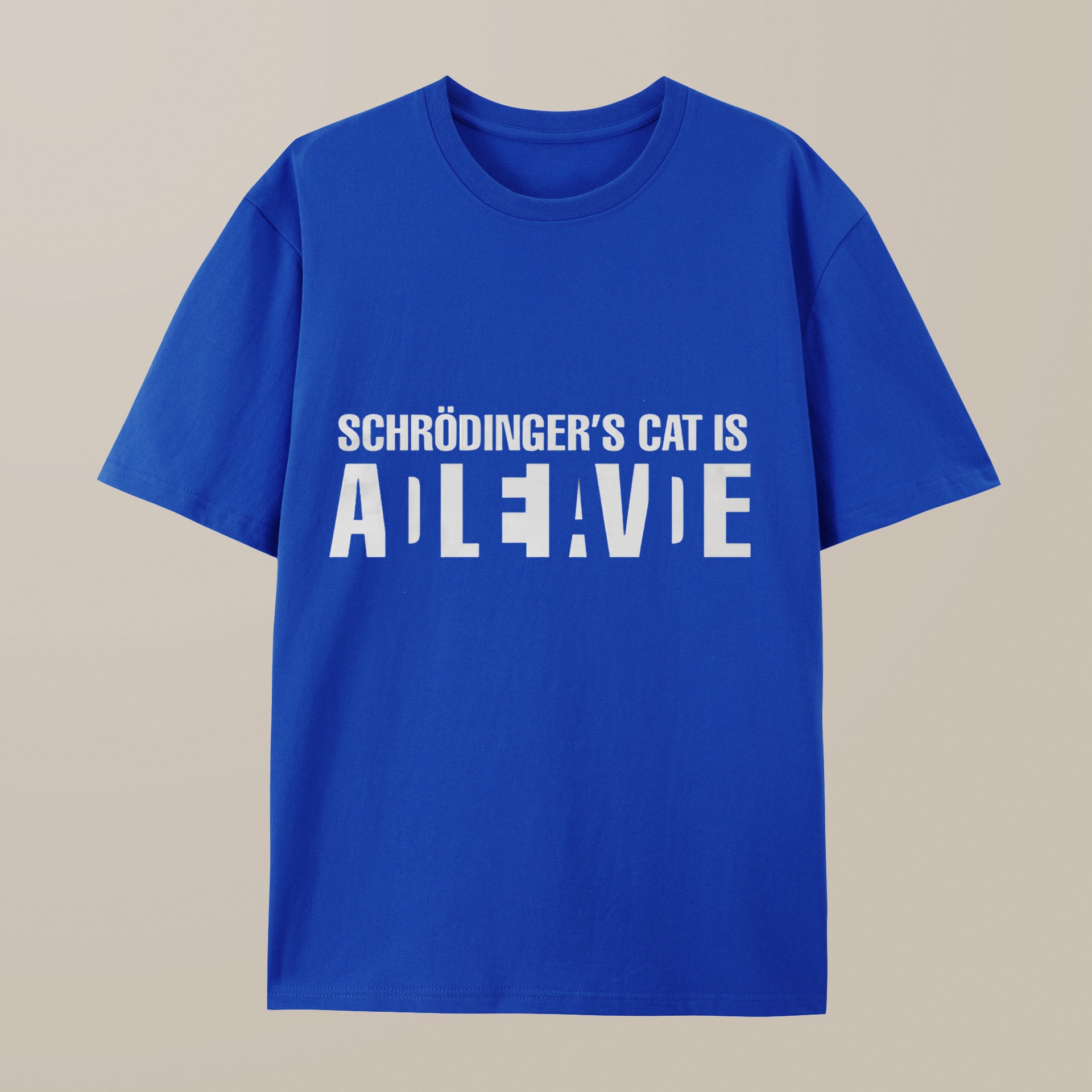 （100% Cotton）Schrödinger's Cat ADLEIAVDE Geek Science T-Shirt