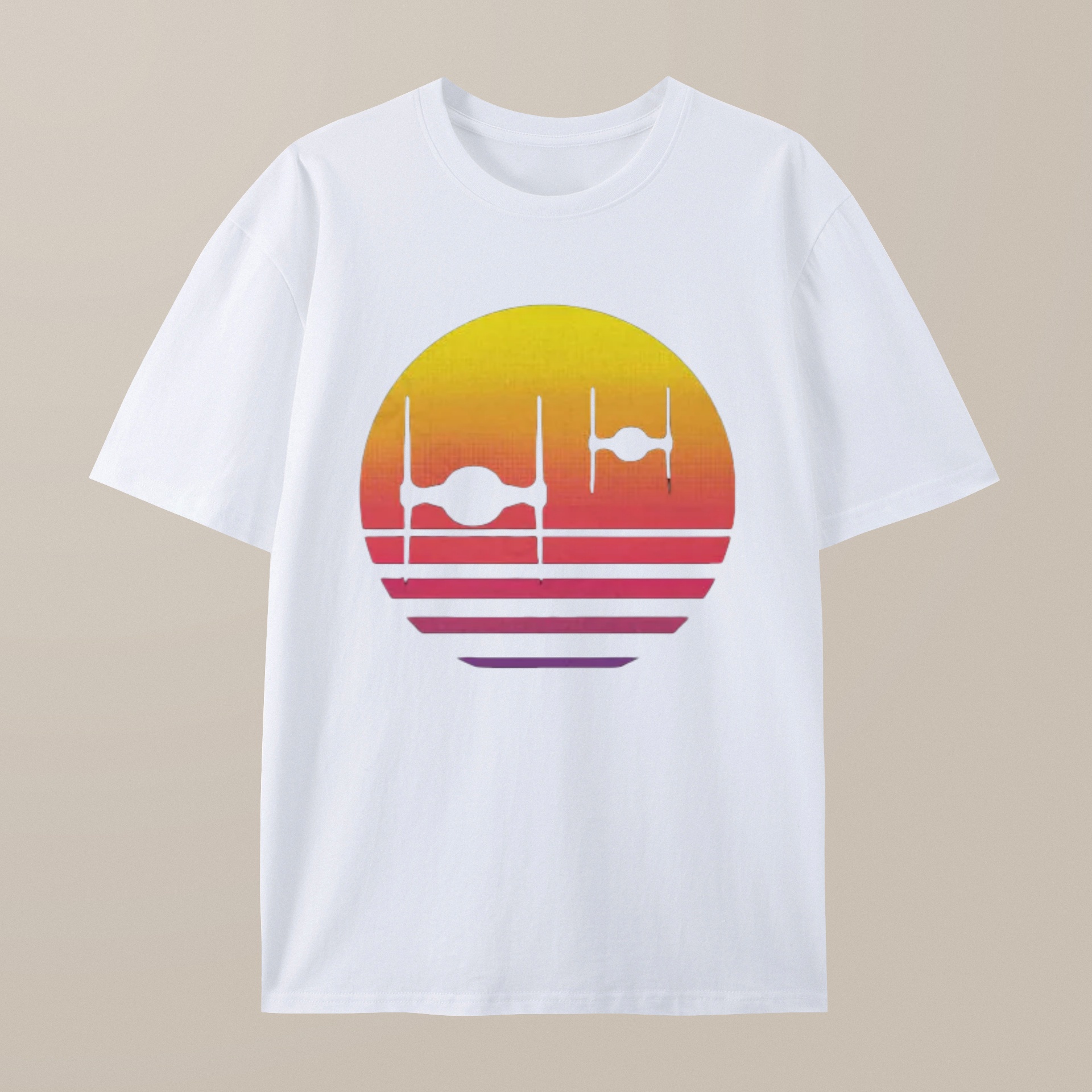 （100% Cotton）Tie Fighter Sunset Geek Squad T-Shirt