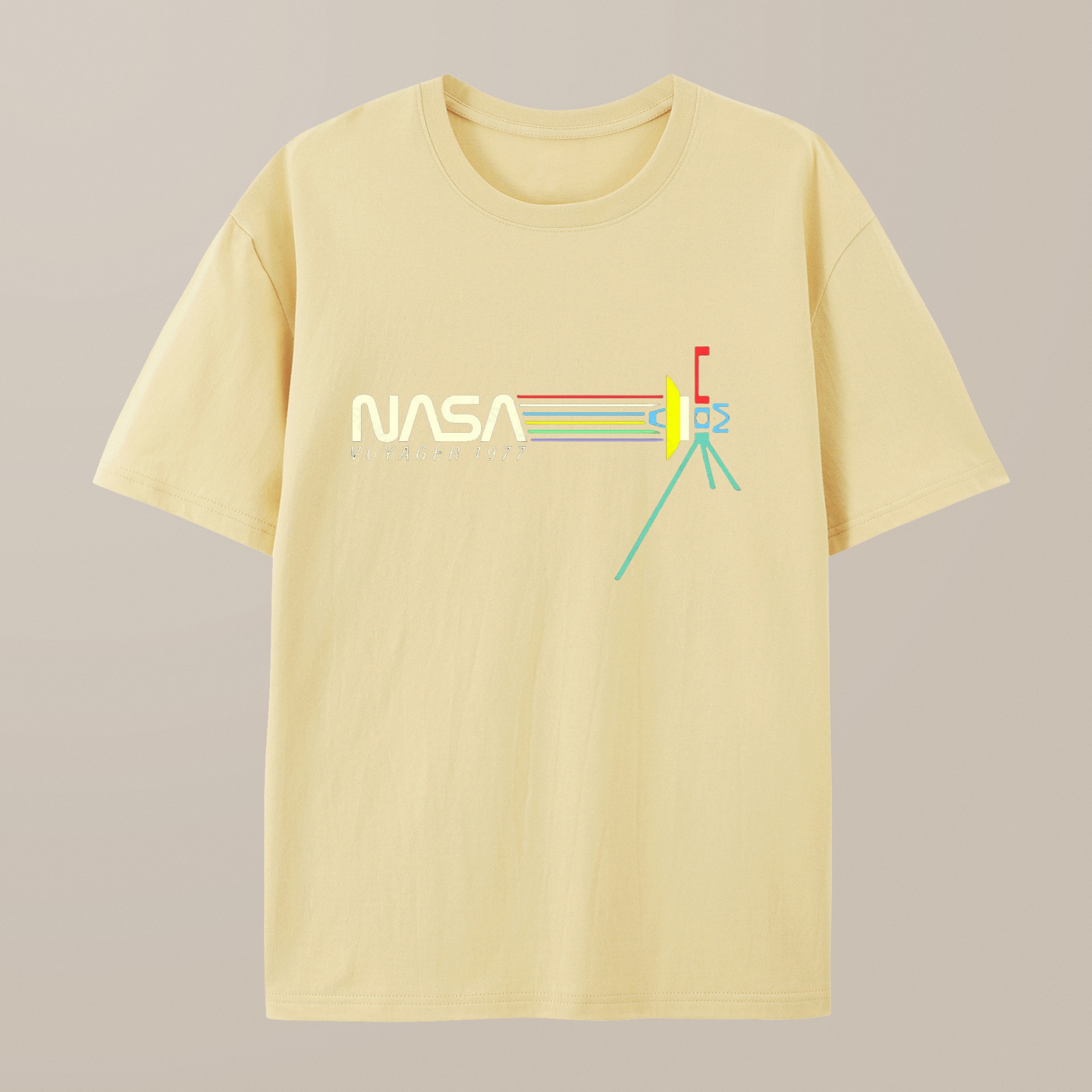 （100% Cotton）Retro NASA Voyager Spacecraft T-Shirt