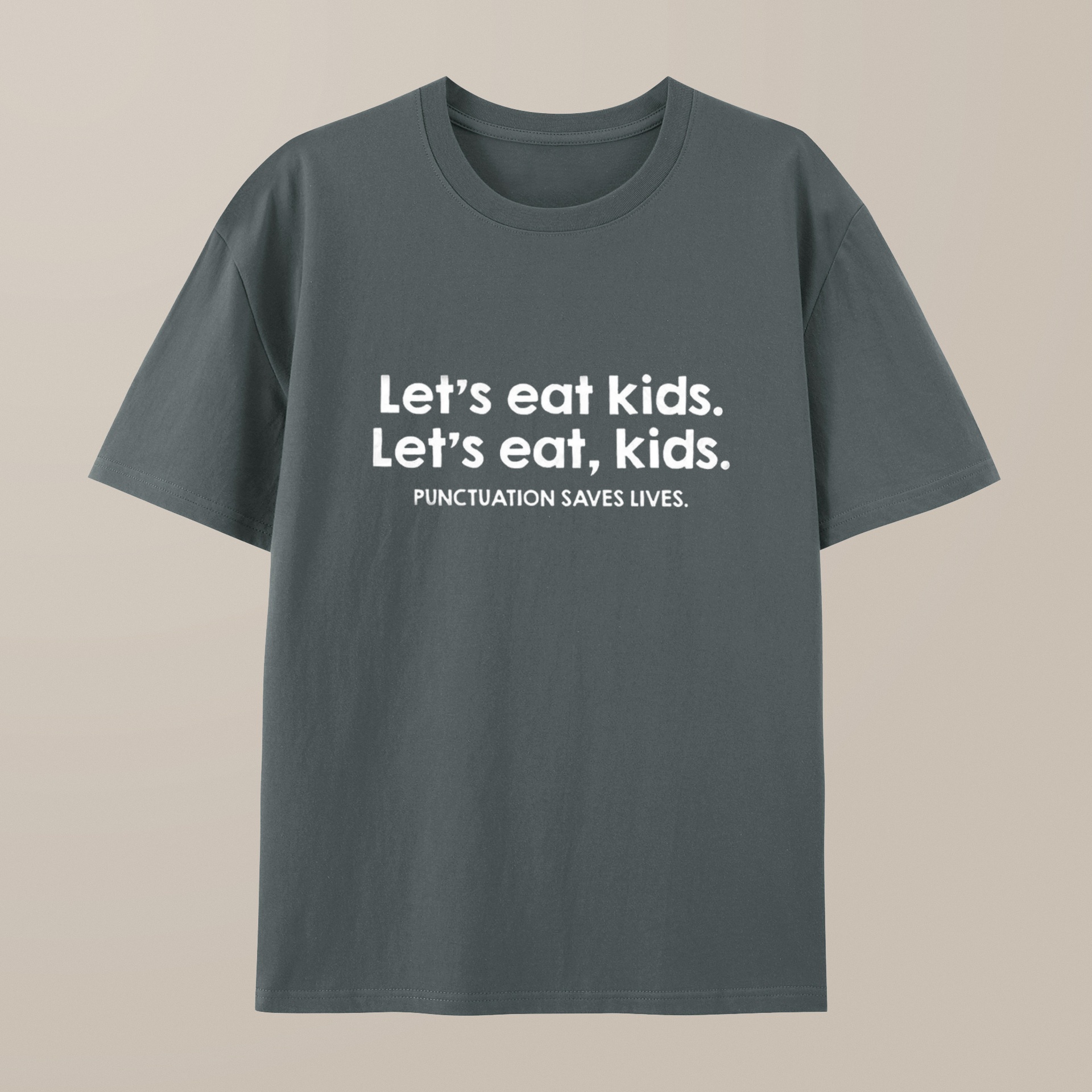 （100% Cotton）Punctuation Saves Lives Funny Nerd T-Shirt