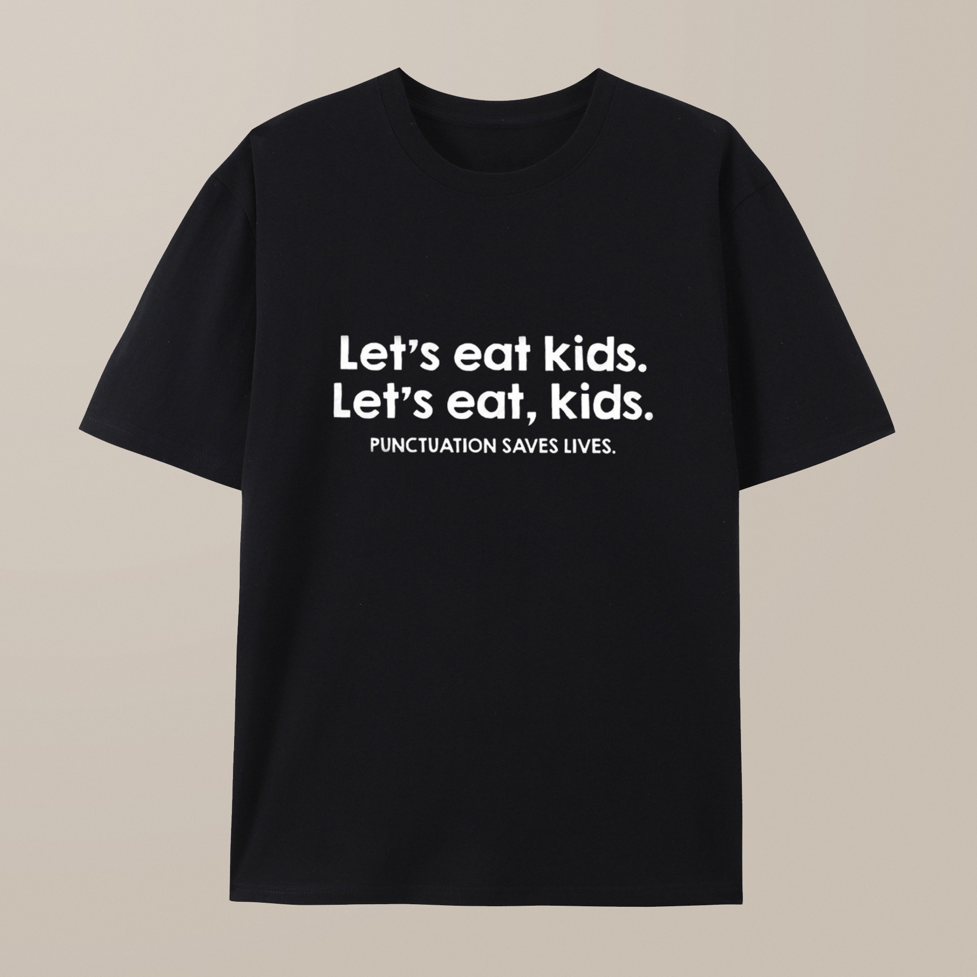 （100% Cotton）Punctuation Saves Lives Funny Nerd T-Shirt