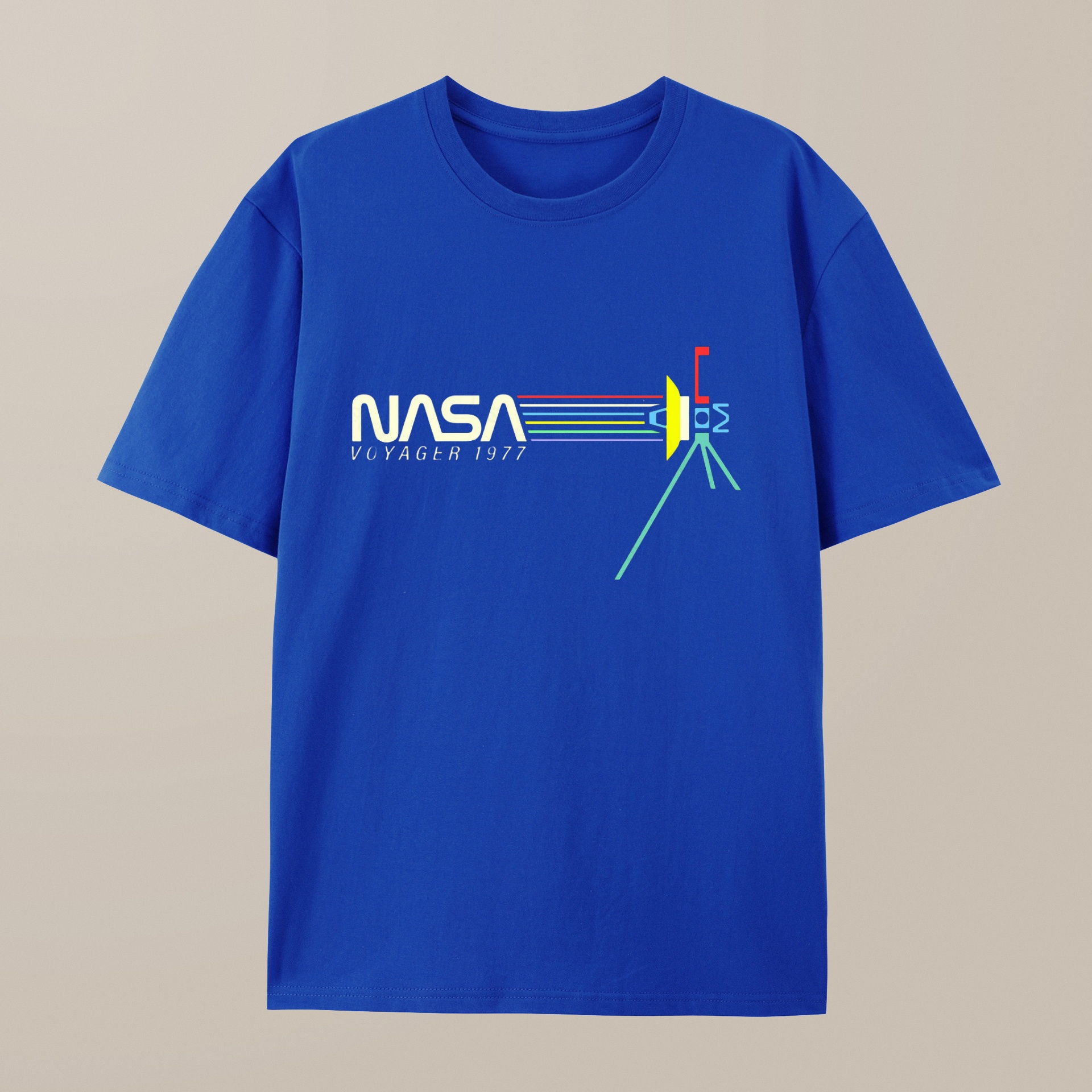 （100% Cotton）Retro NASA Voyager Spacecraft T-Shirt