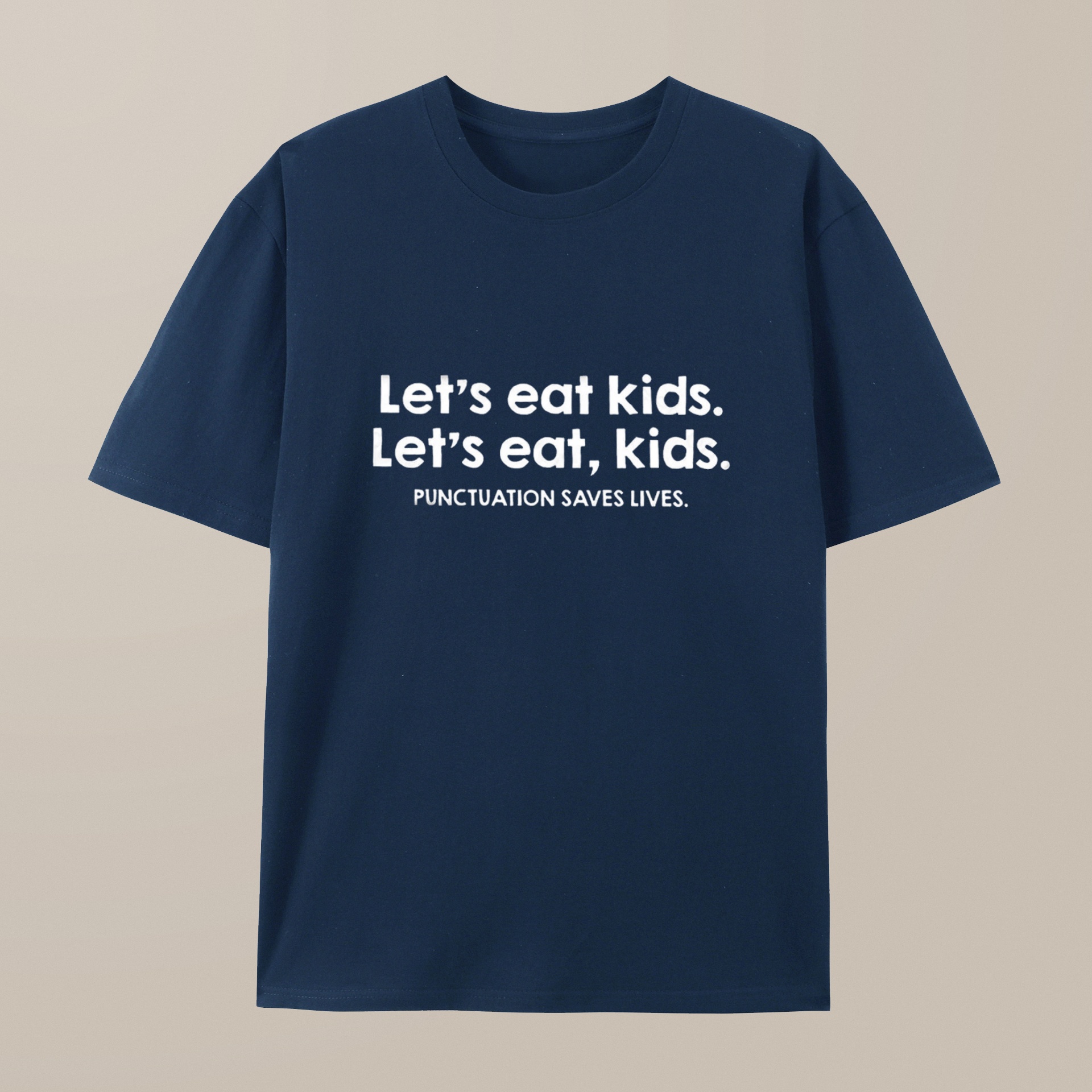 （100% Cotton）Punctuation Saves Lives Funny Nerd T-Shirt