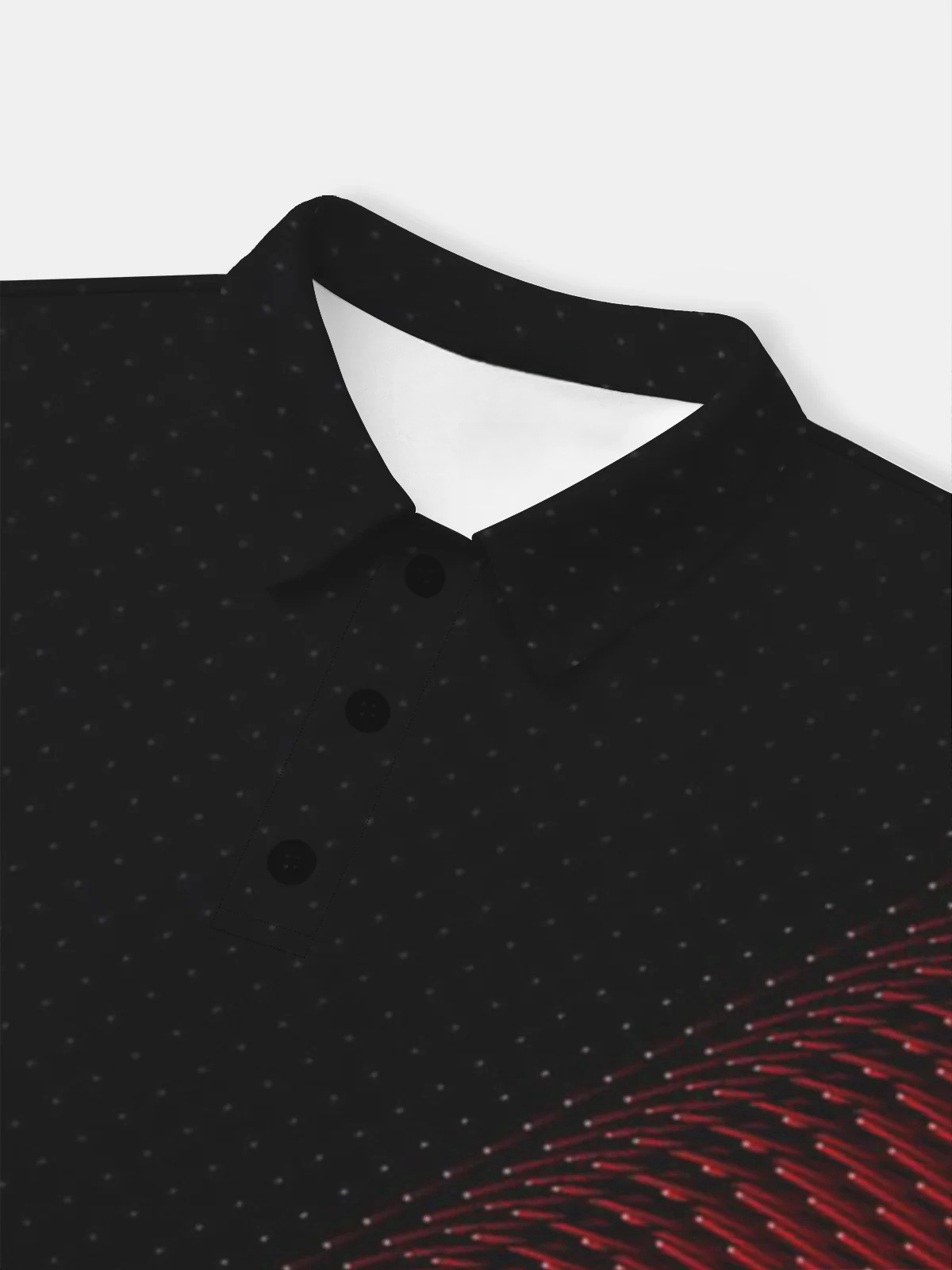 Moisture wicking Golf Polo 3D Gradient Stripes Polka Dots