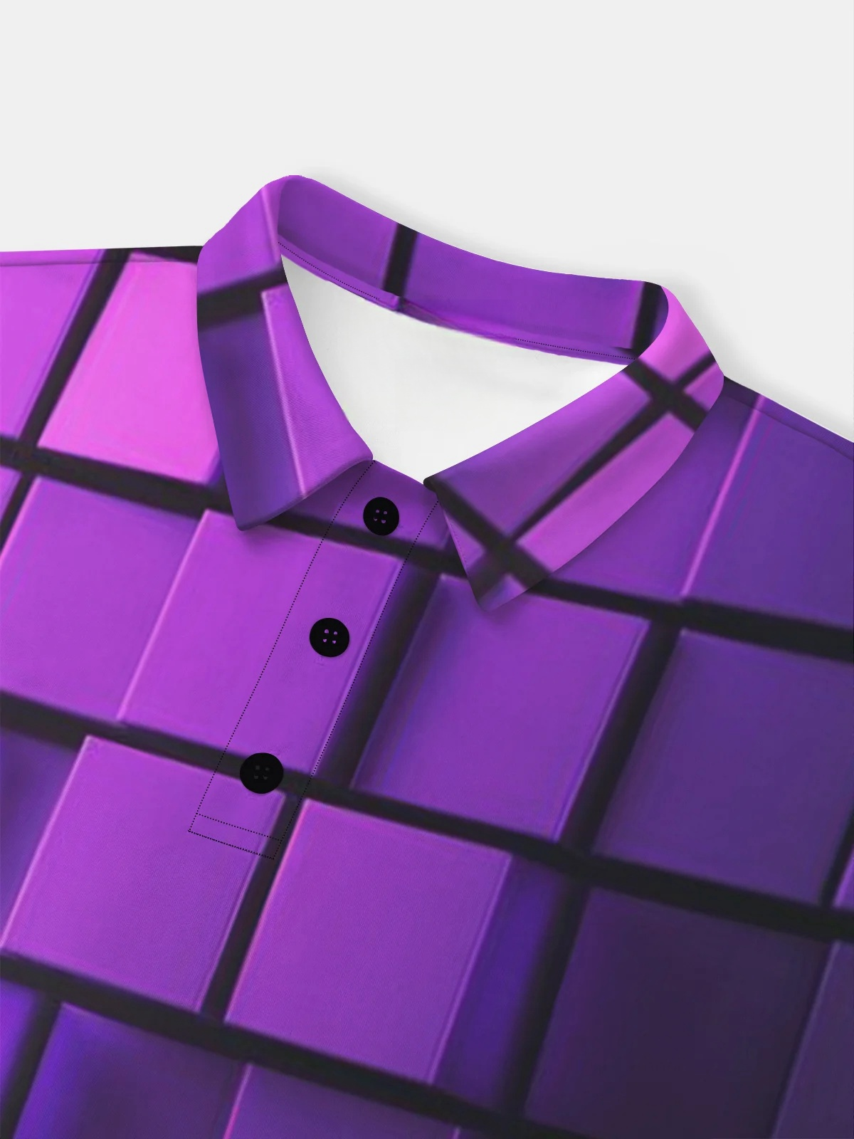 Moisture Wicking Golf Polo 3D Gradient Color Abstract Mechanical Geometry