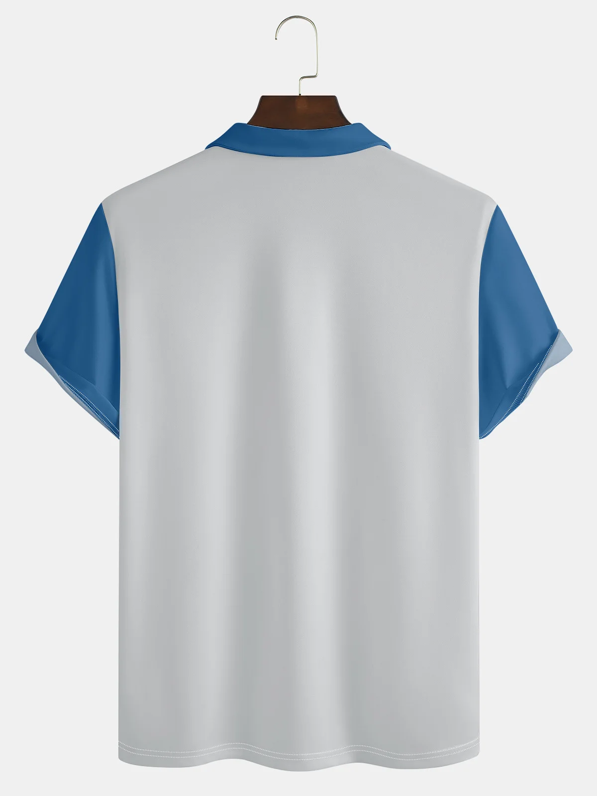 Casual Art Collection Geometric Stripe Pattern Lapel Short Sleeve Polo Print Top