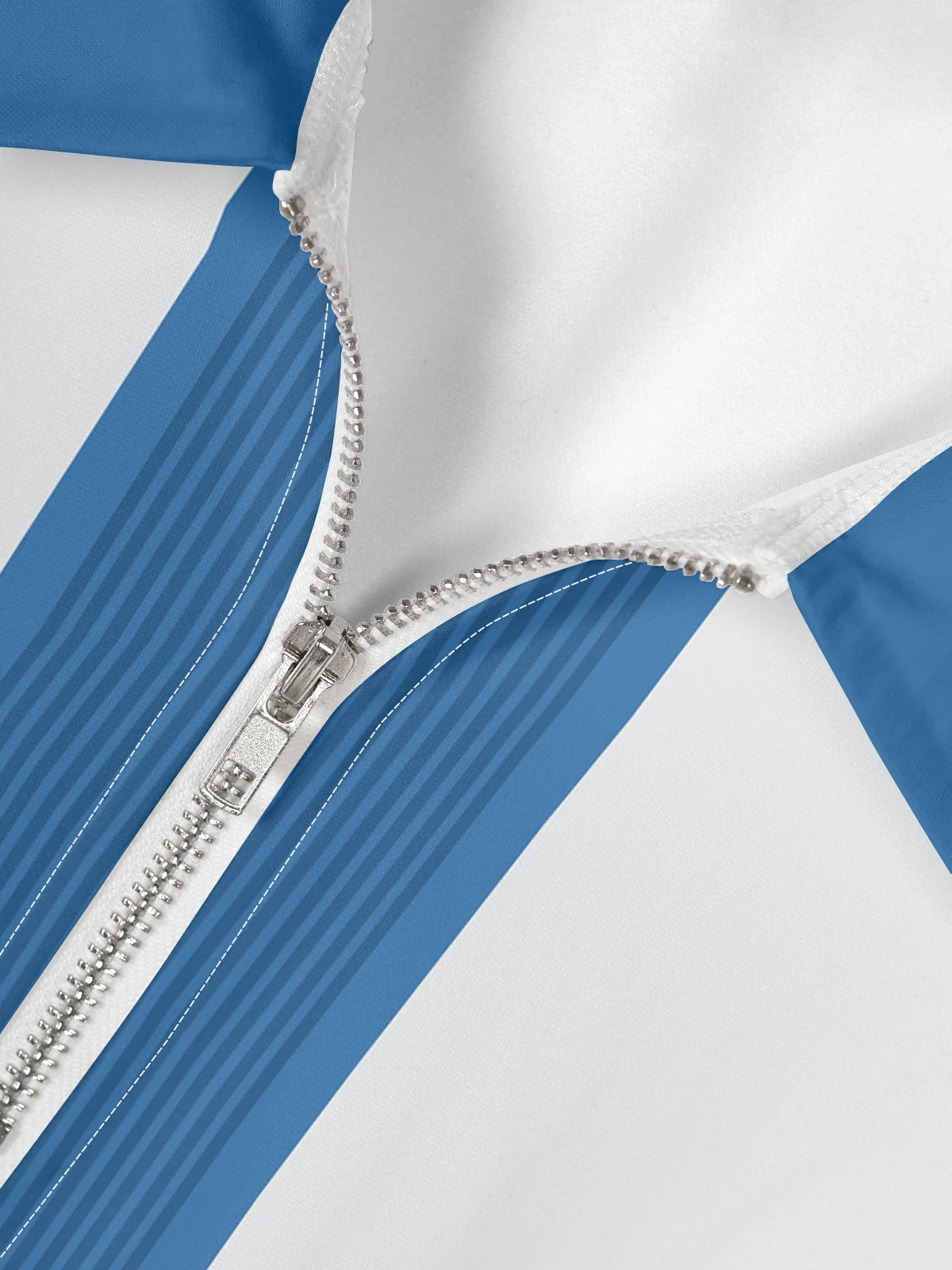 Casual Art Collection Geometric Stripe Pattern Lapel Short Sleeve Polo Print Top