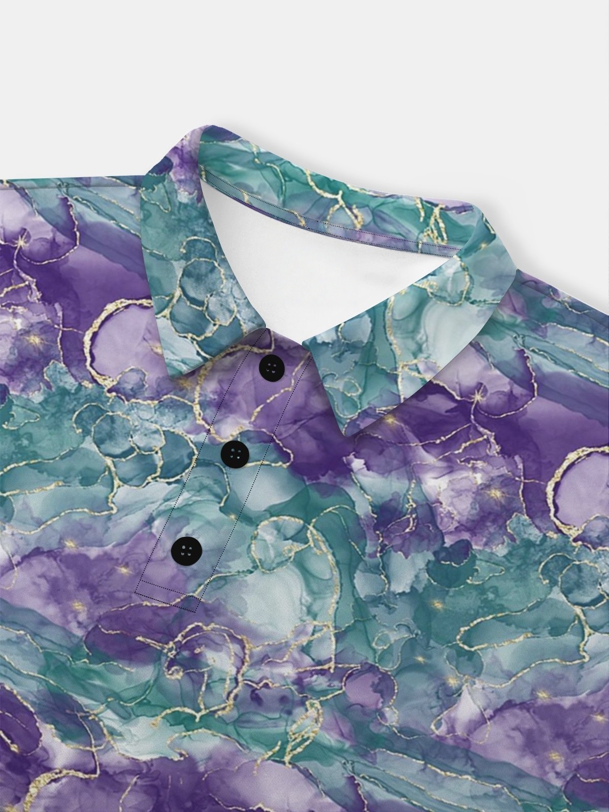Moisture Wicking Abstract Gradient Short Sleeve Golf Polo