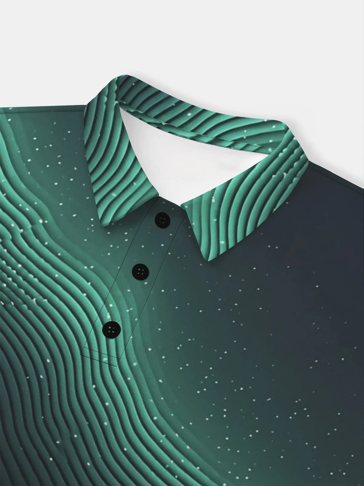 Moisture Wicking Ombre Abstract Stripes Short Sleeve Golf Polo