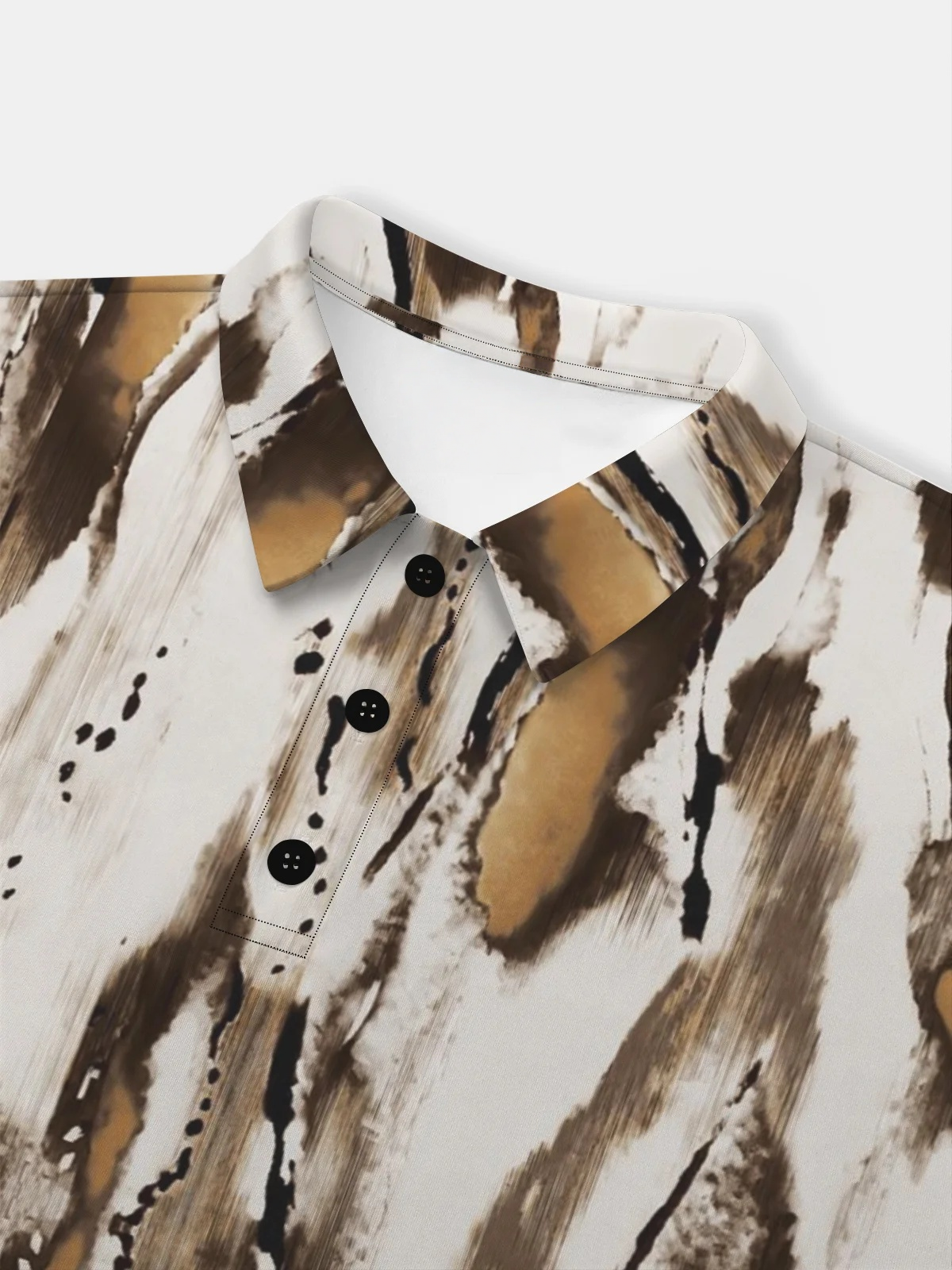 Moisture Wicking Abstract Wood Grain Texture Short Sleeve Golf Polo