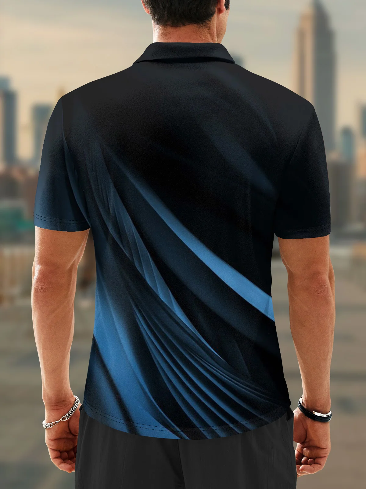 Moisture Wicking Artistic Abstract Golf Polo