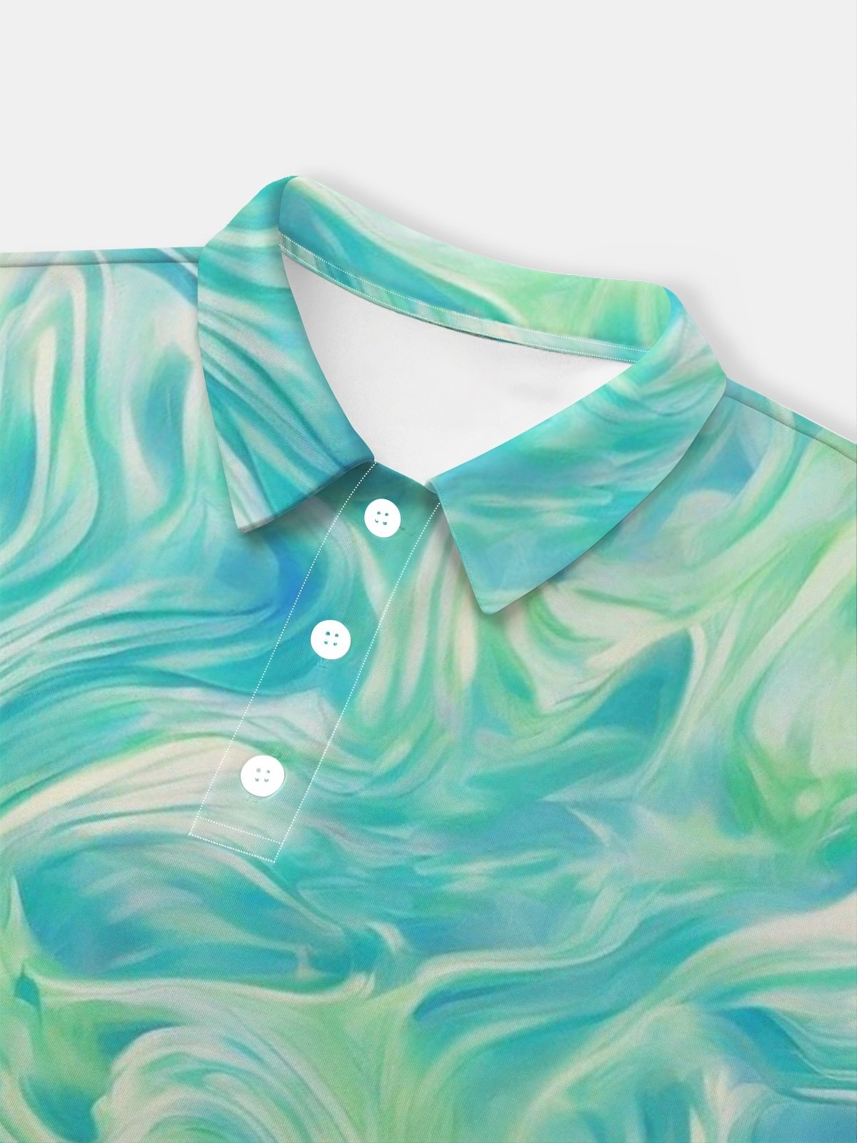 Moisture Wicking 3D Abstract Gradient Stripes Short Sleeve Golf Polo