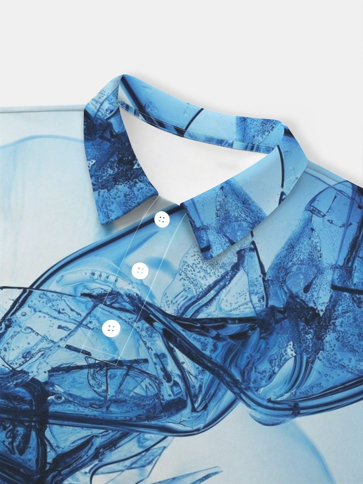 Moisture Wicking Gradient Color Abstract Geometric Short Sleeve Golf Polo