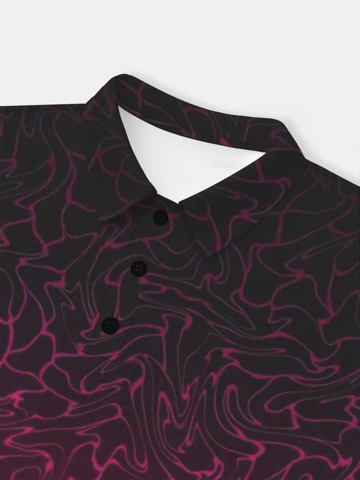 Moisture-Wicking 3D Gradient Abstract Geometric Short Sleeve Golf Polo