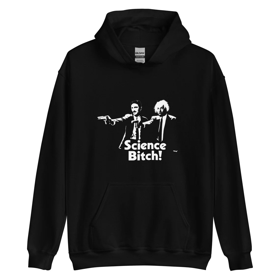 Tesla & Einstein Hoodie - Science Bitch!