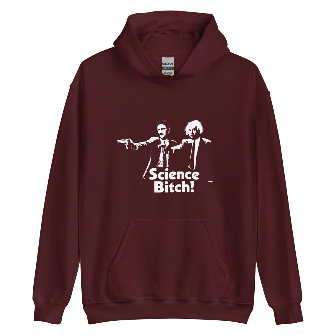 Tesla & Einstein Hoodie - Science Bitch!