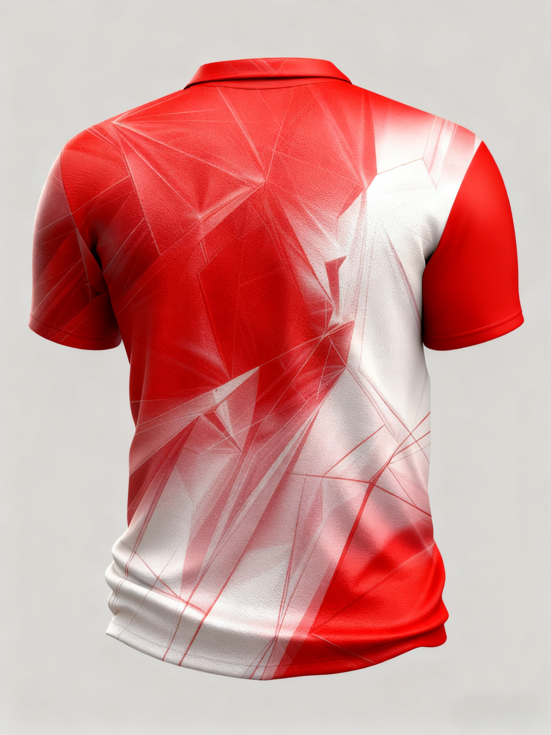 Moisture Wicking Golf Polo 3D Gradient Color Abstract Geometry Polo