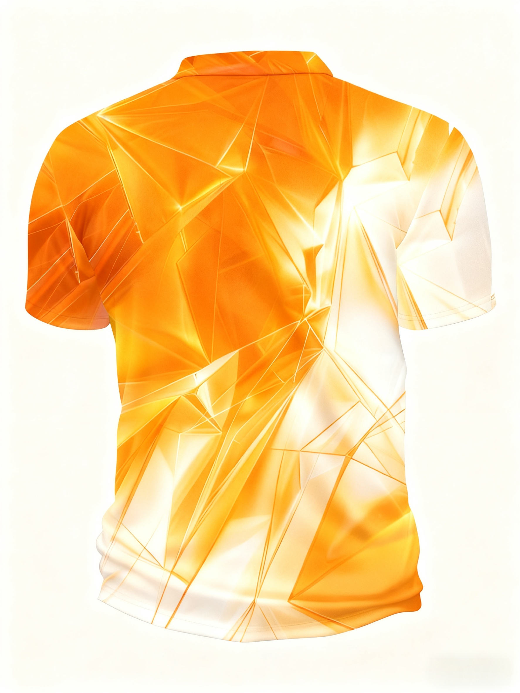 Moisture Wicking Golf Polo 3D Gradient Color Abstract Geometry Polo