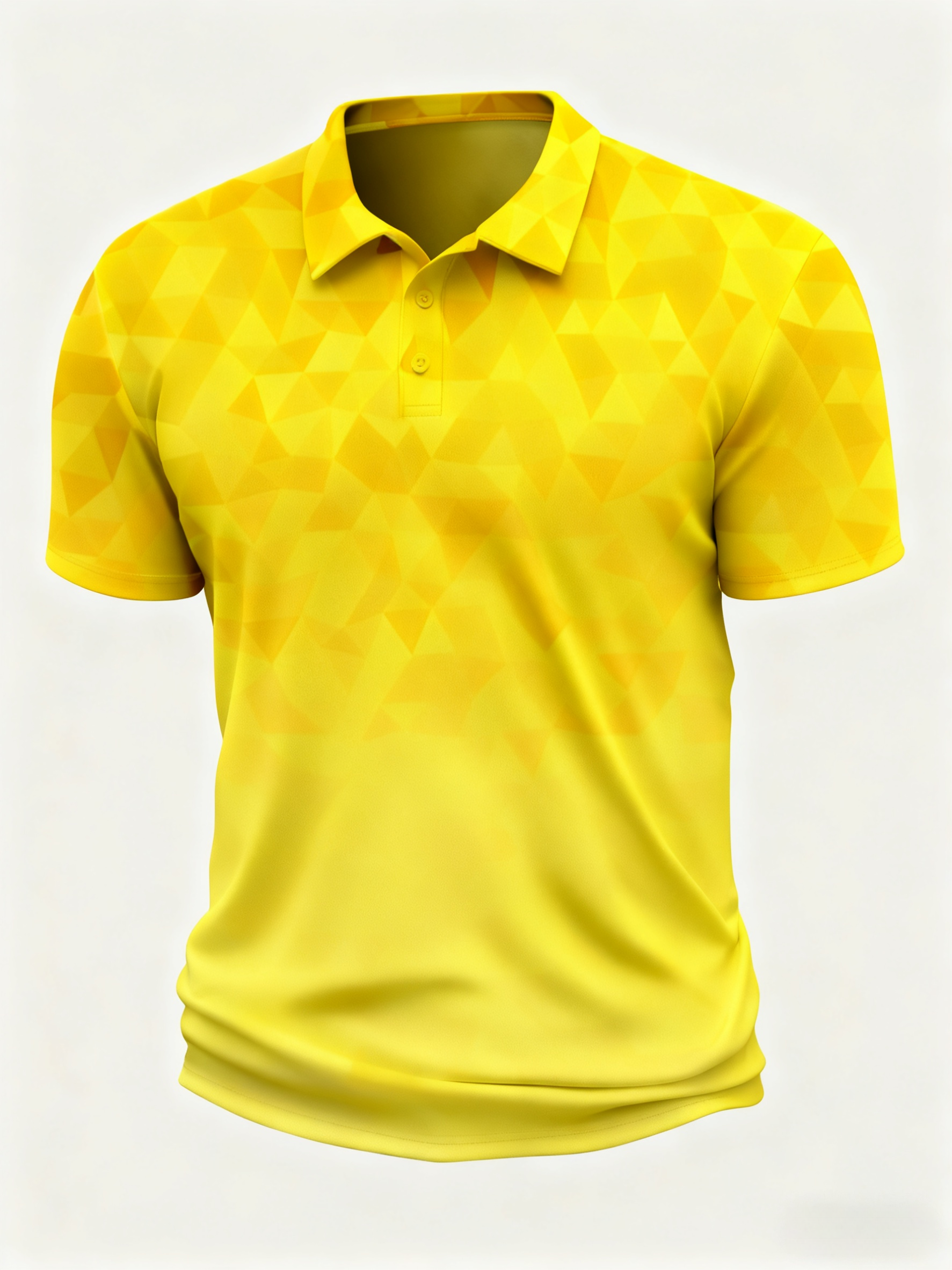 Moisture Wicking Golf Polo 3D Gradient Color Abstract Geometry