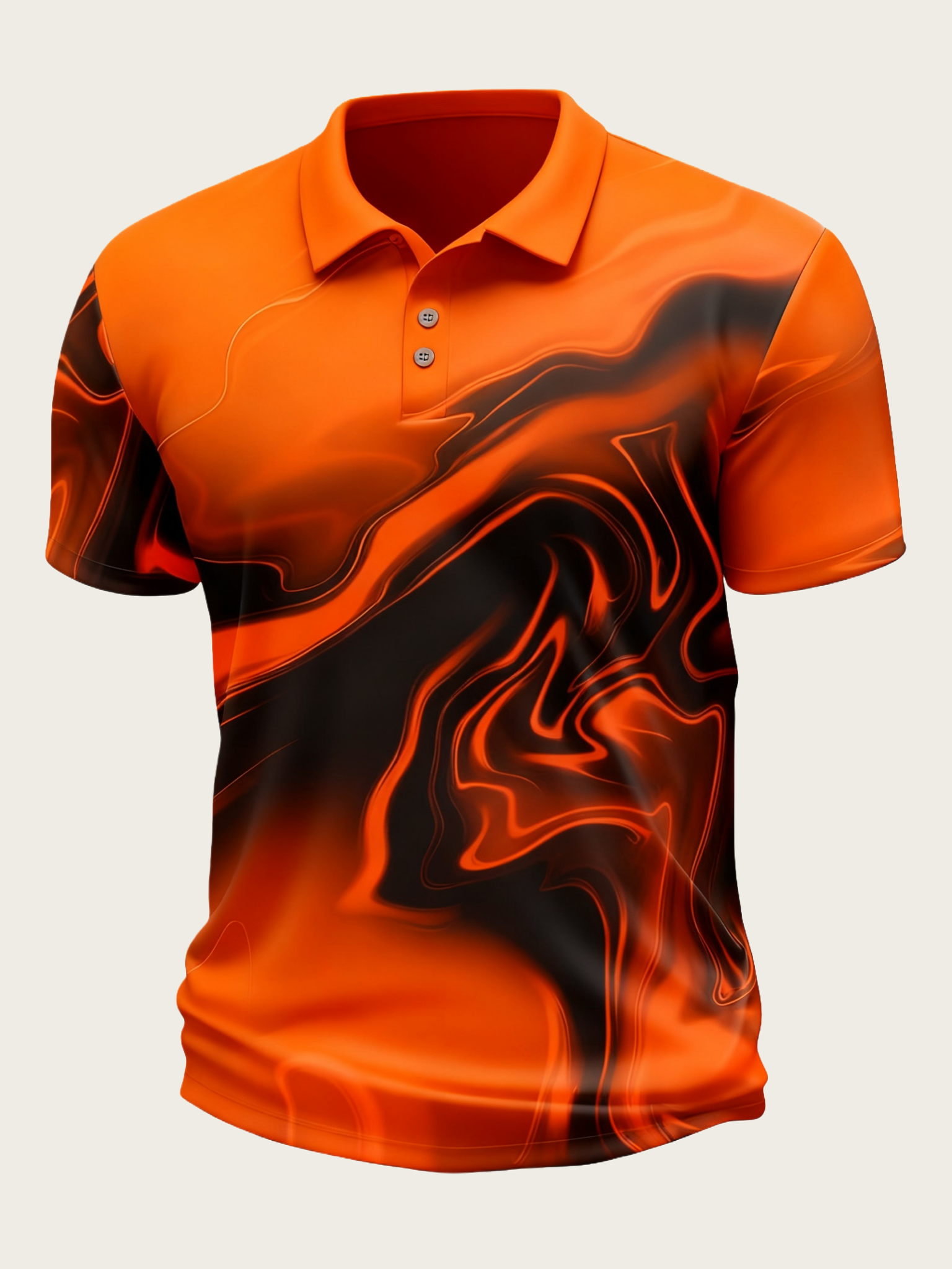 Moisture Wicking Golf Polo 3D Gradient Abstract Stripes Polo