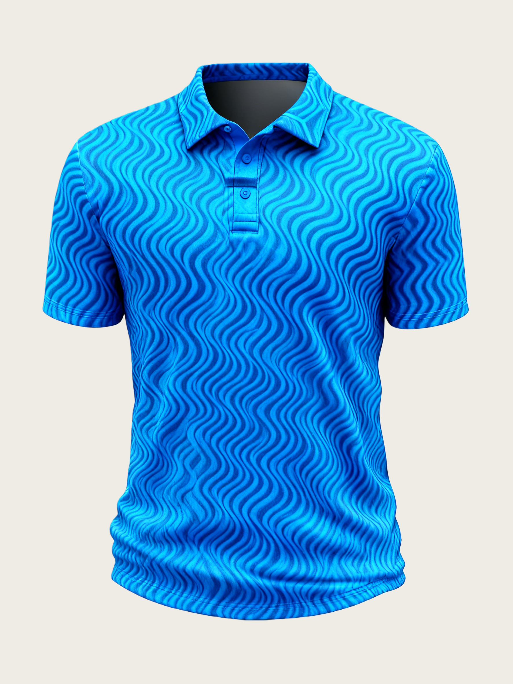 Moisture Wicking Golf Polo 3D Gradient Color Abstract Geometric Polo