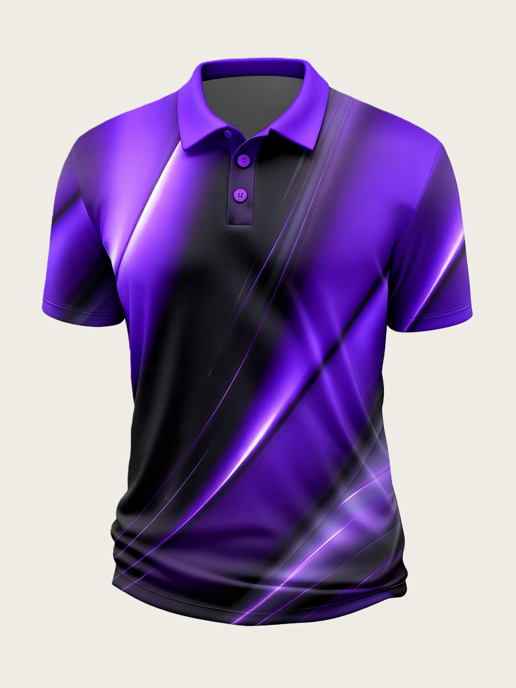 Moisture Wicking Golf Polo 3D Gradient Color Abstract Geometric Polo