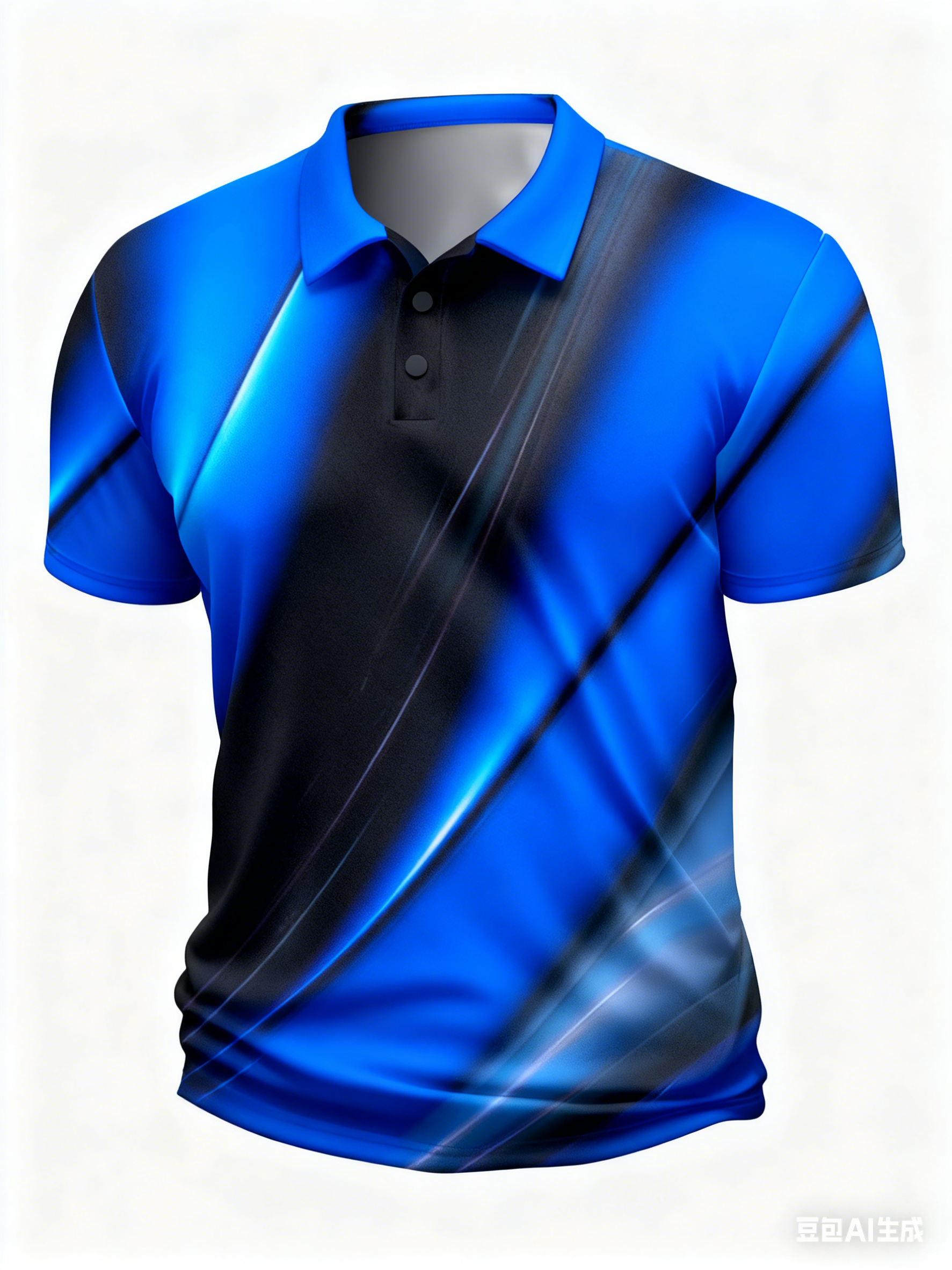 Moisture Wicking Golf Polo 3D Gradient Color Abstract Geometric Polo