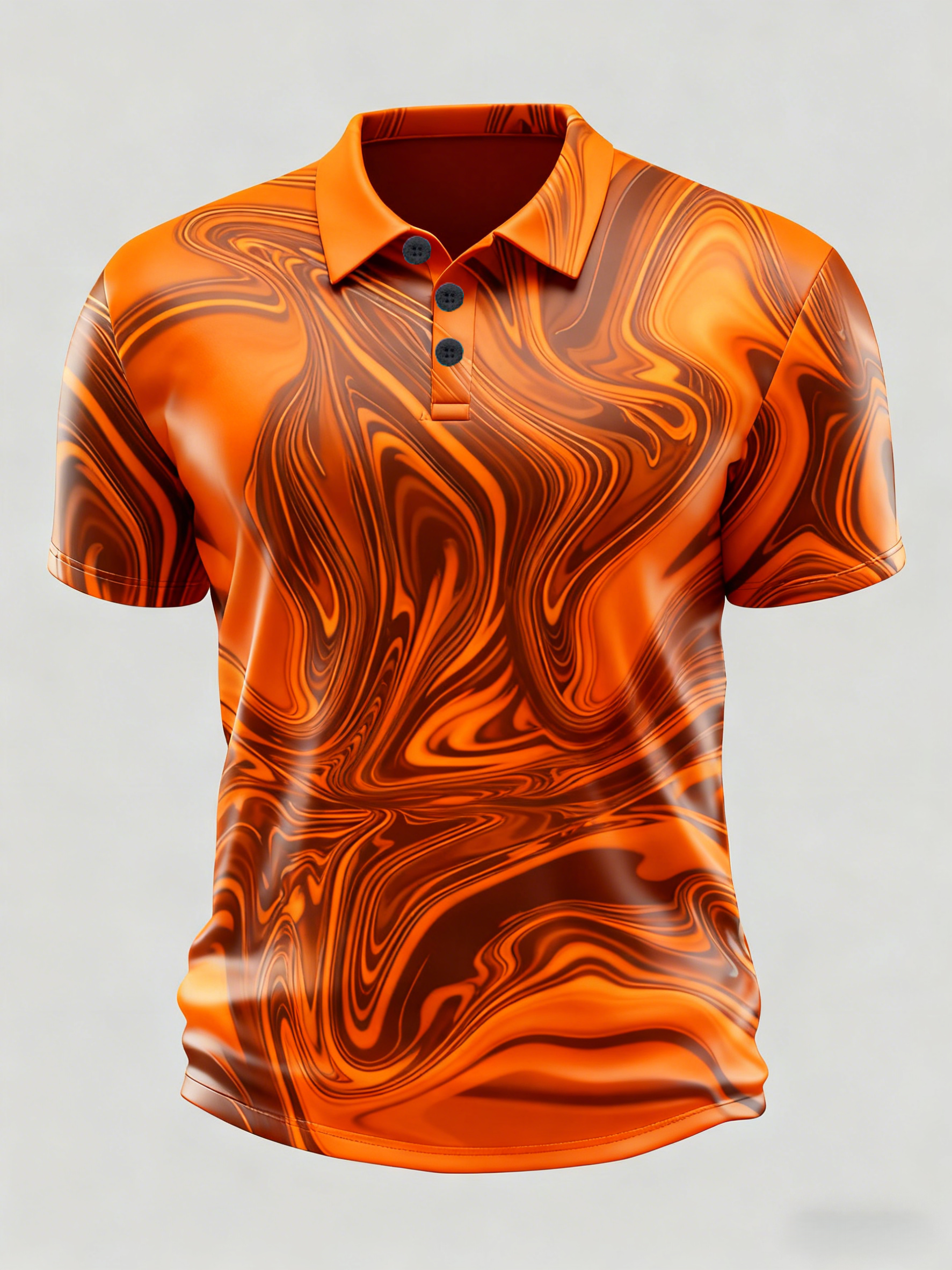 Moisture Wicking Golf Polo 3D Gradient Color Abstract Geometric Polo