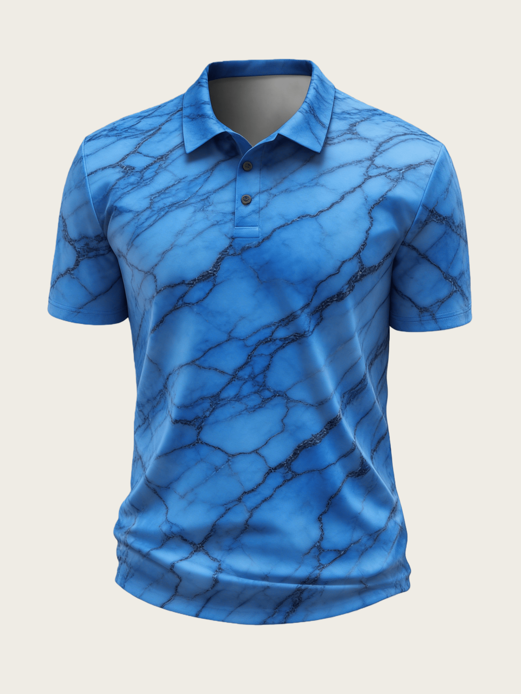 Moisture Wicking Golf Polo 3D Gradient Abstract Stripes