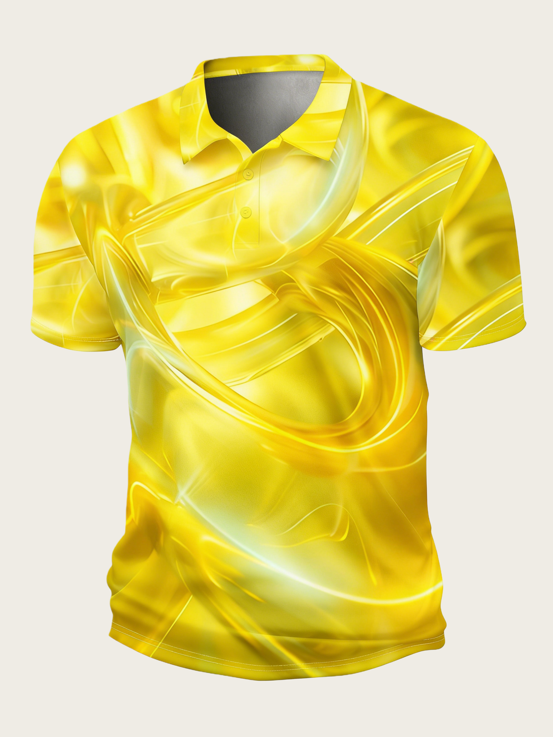 Moisture Wicking Golf Polo 3D Gradient Color Abstract Stripes