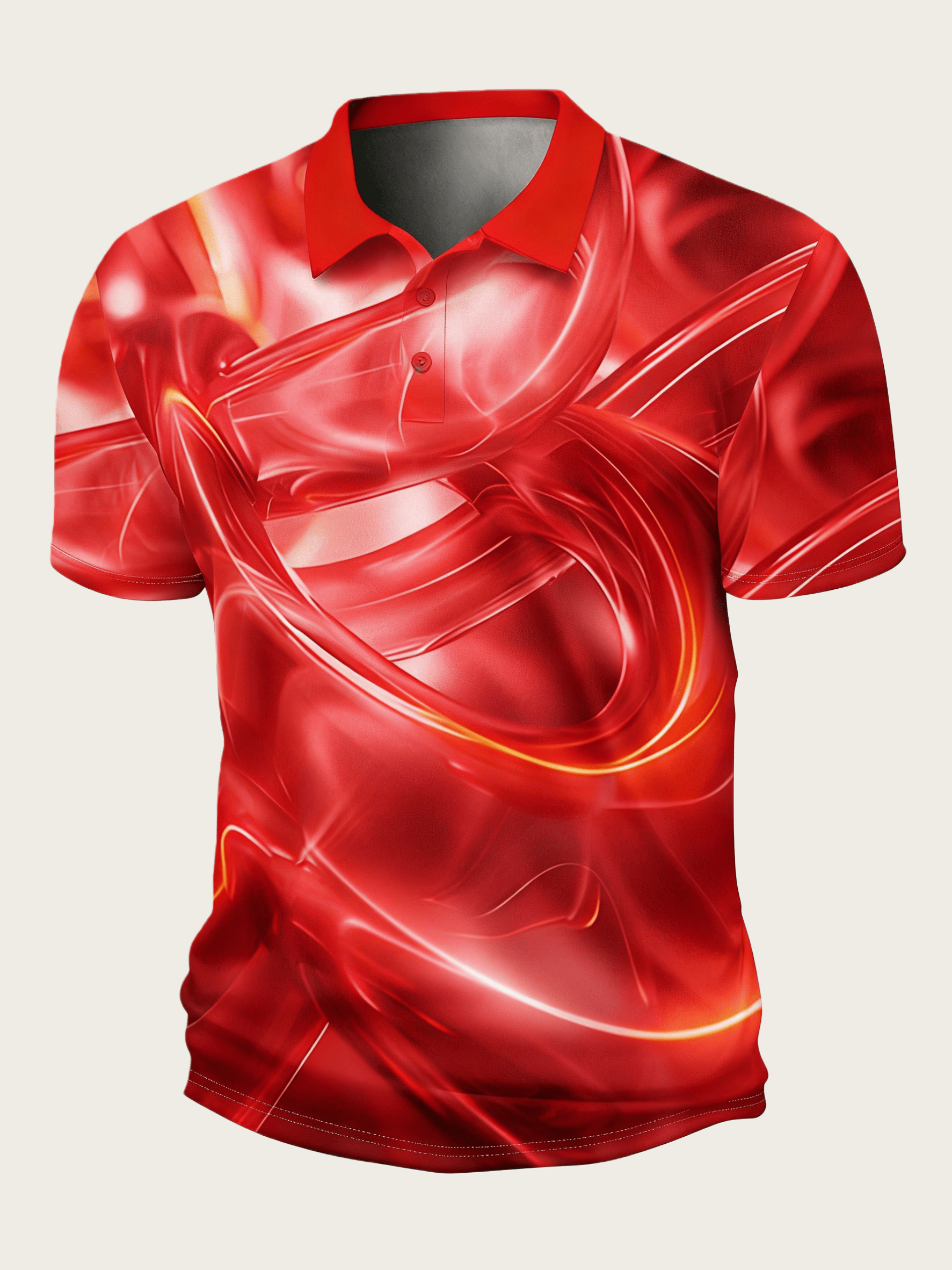 Moisture Wicking Golf Polo 3D Gradient Color Abstract Stripes
