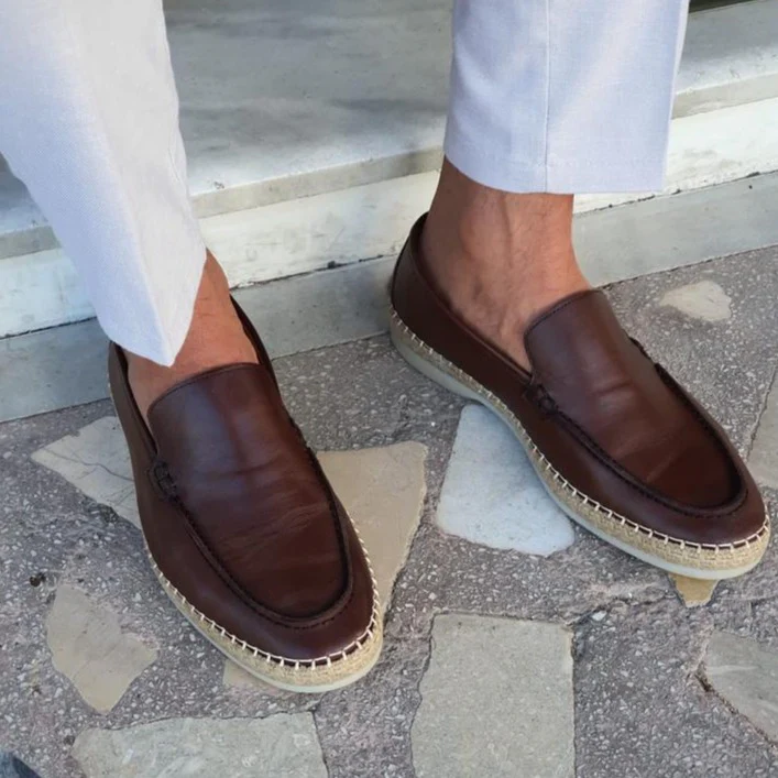 Stefano Brown Slip-On Loafers Shoes