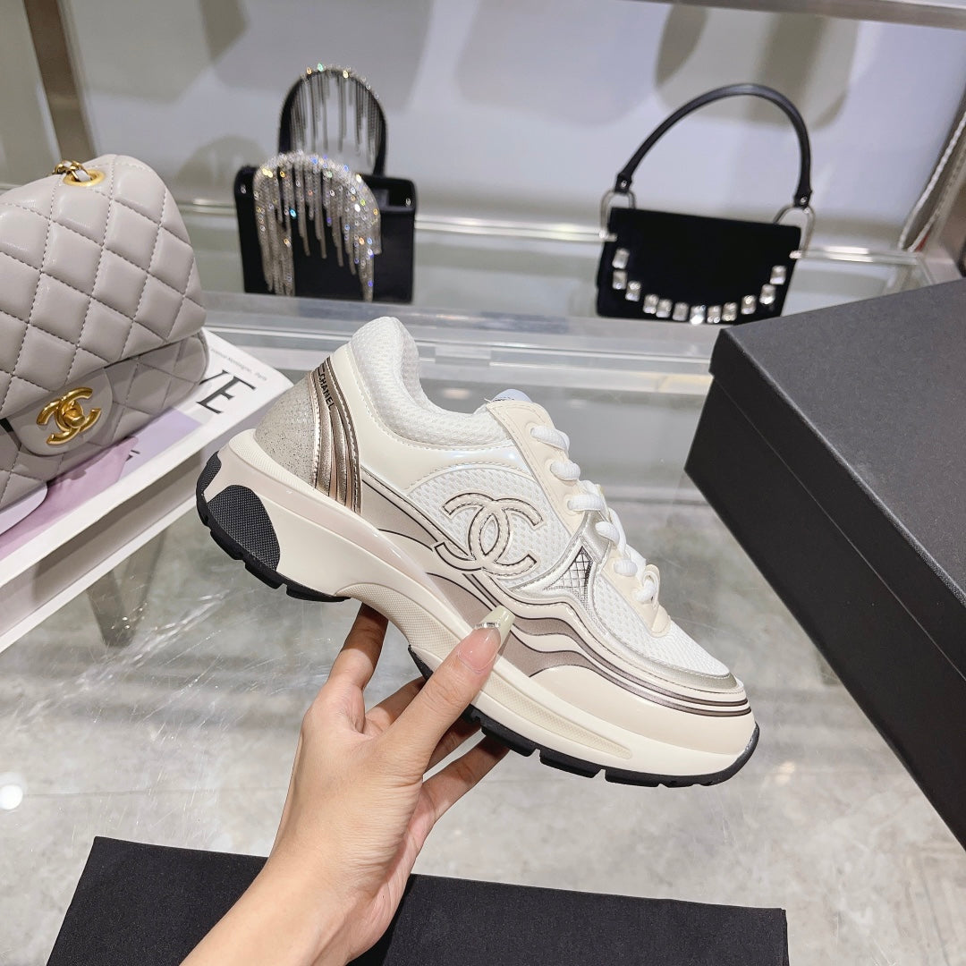 Plaid Wool Stitching Casual Sneakers XC0823081403