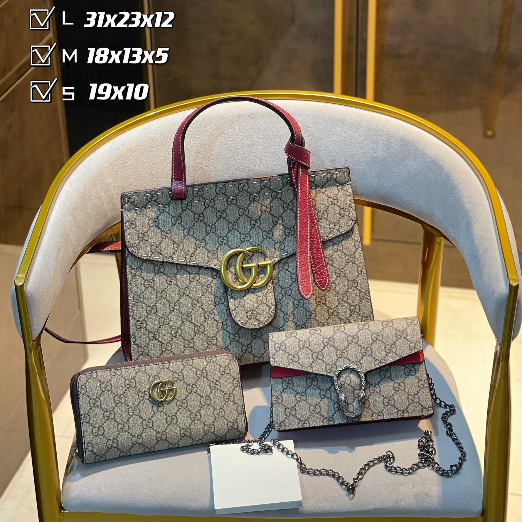 New fashion design style all-match three-piece bag S40