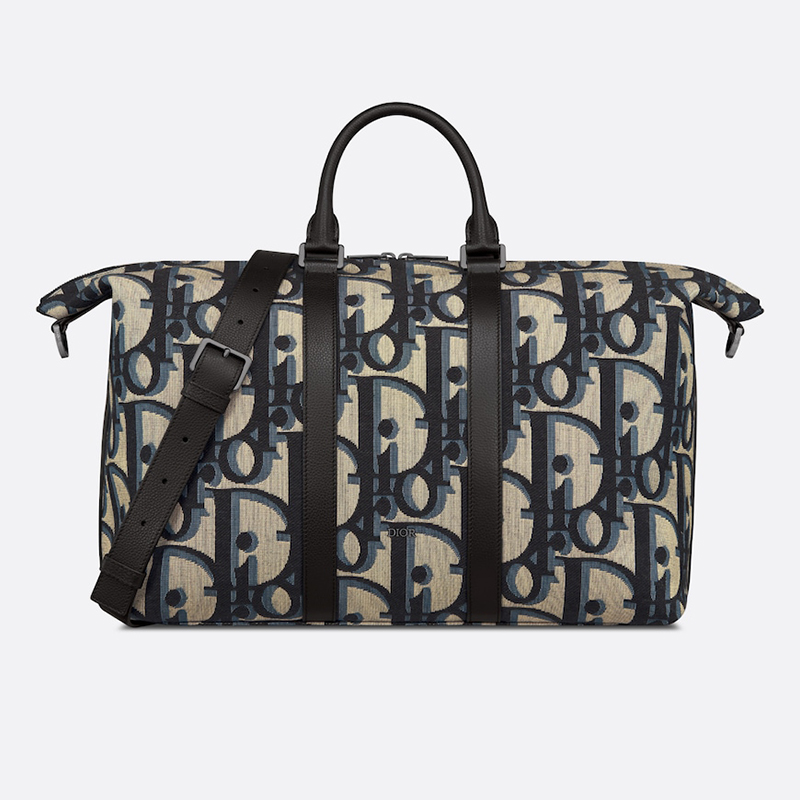 Weekender 40 Beige and Black Maxi Dior Oblique Jacquard