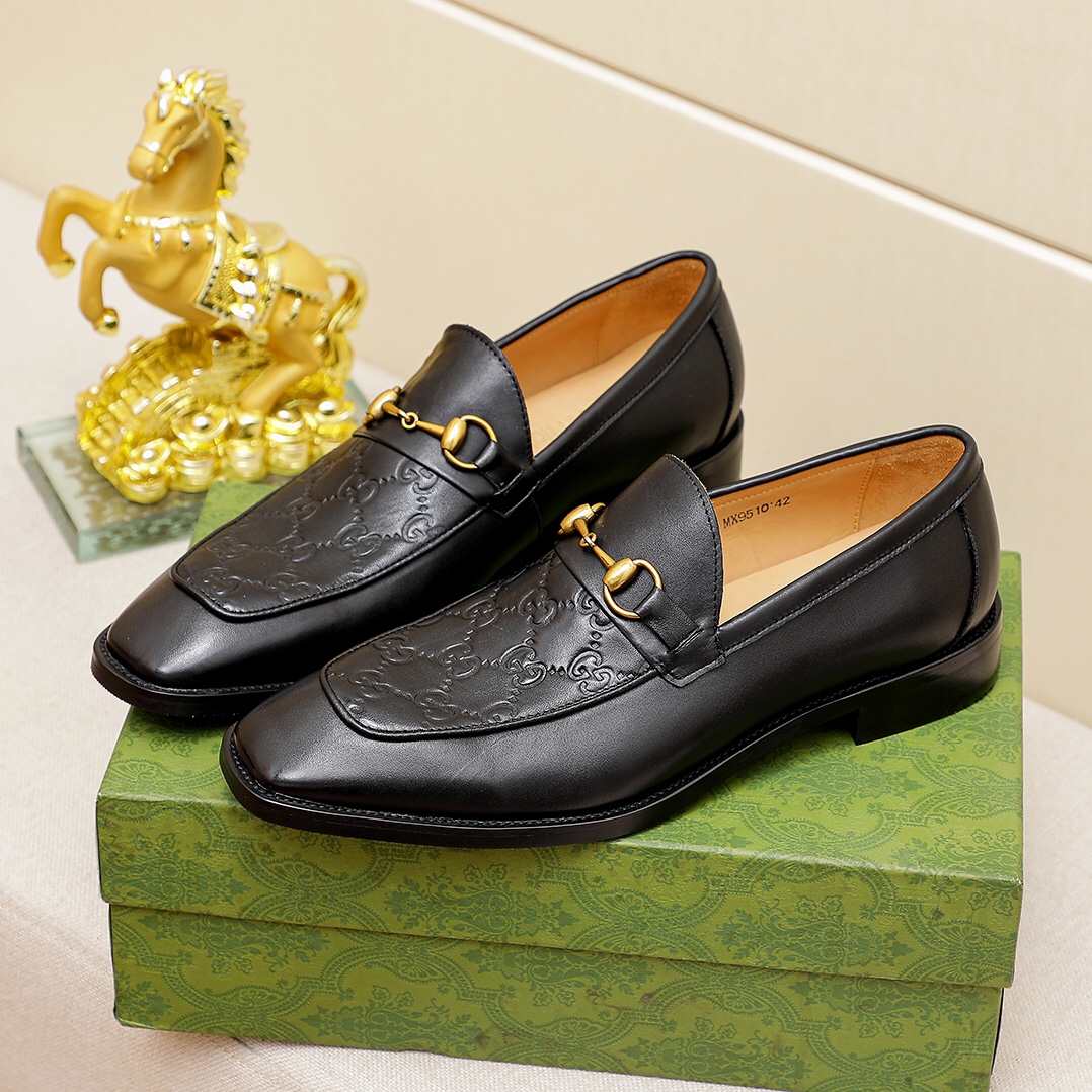 New letters pattern formal dress slip on shoes
