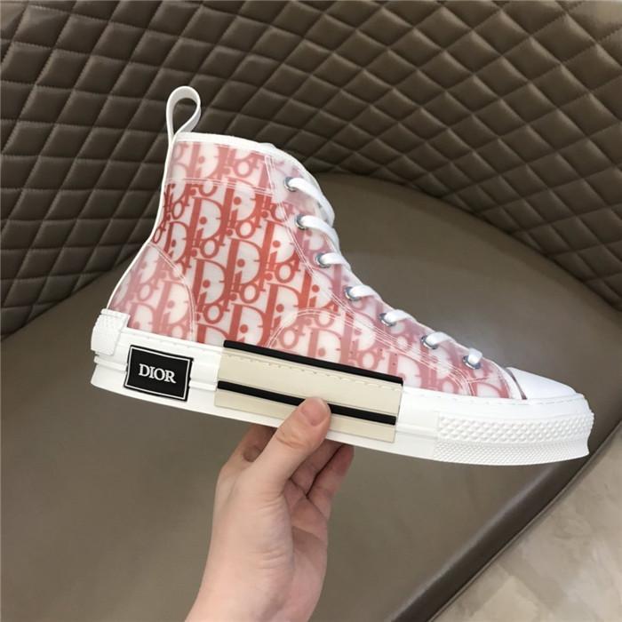 Fashionable High-top Canvas Shoes For Men Red Color