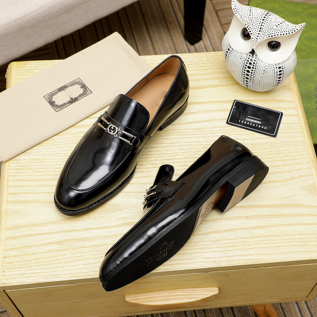 New Classic Black Loafers Party Dress Shoes