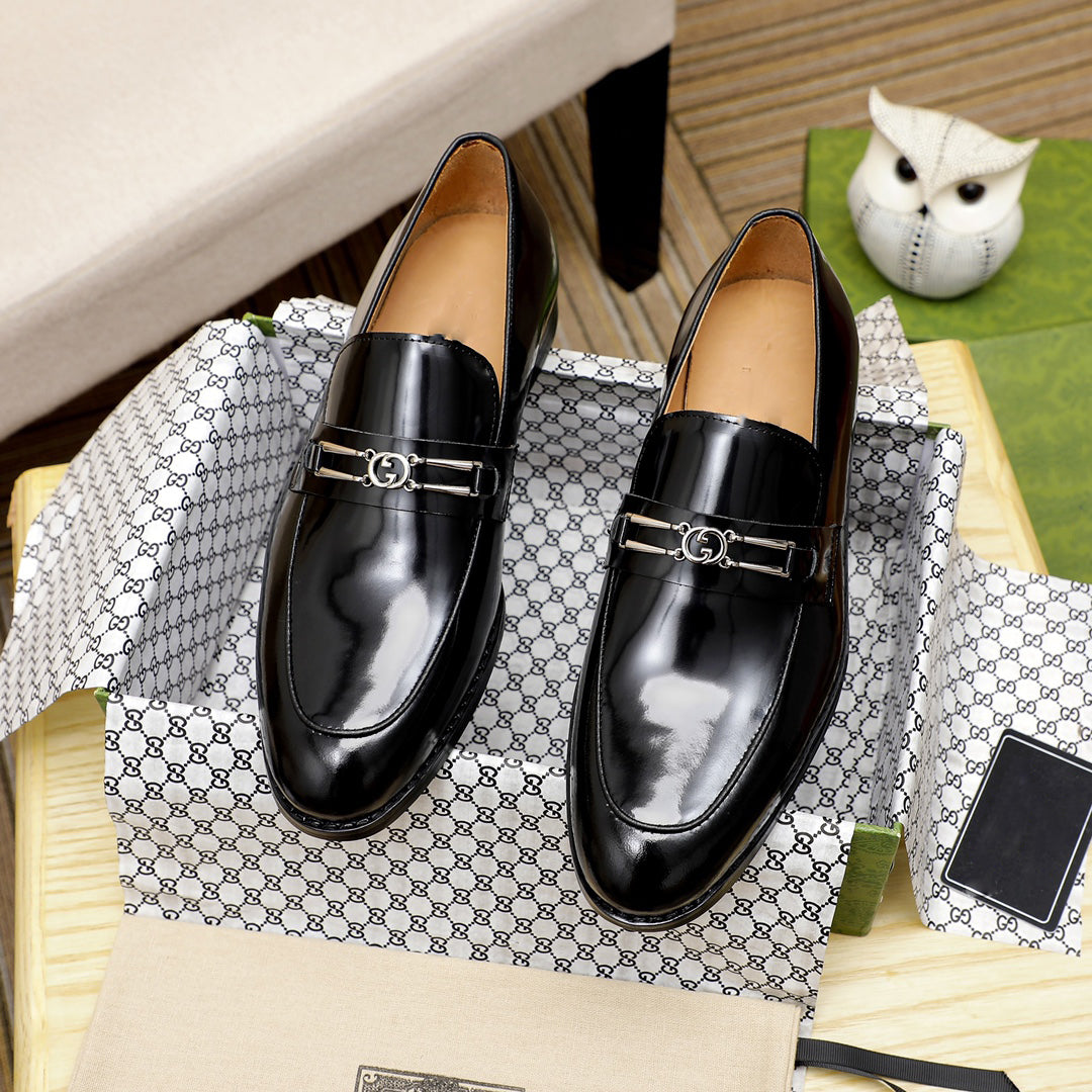 New Classic Black Loafers Party Dress Shoes